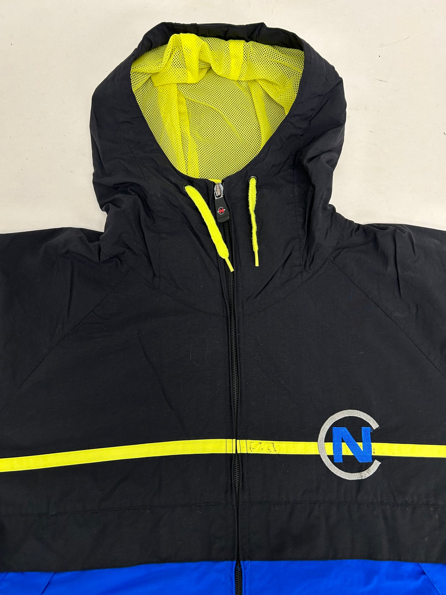 Nautica Competition Zip Up Windbreaker Jacket XL/L Fit 27.25x27.5 Inches As Is