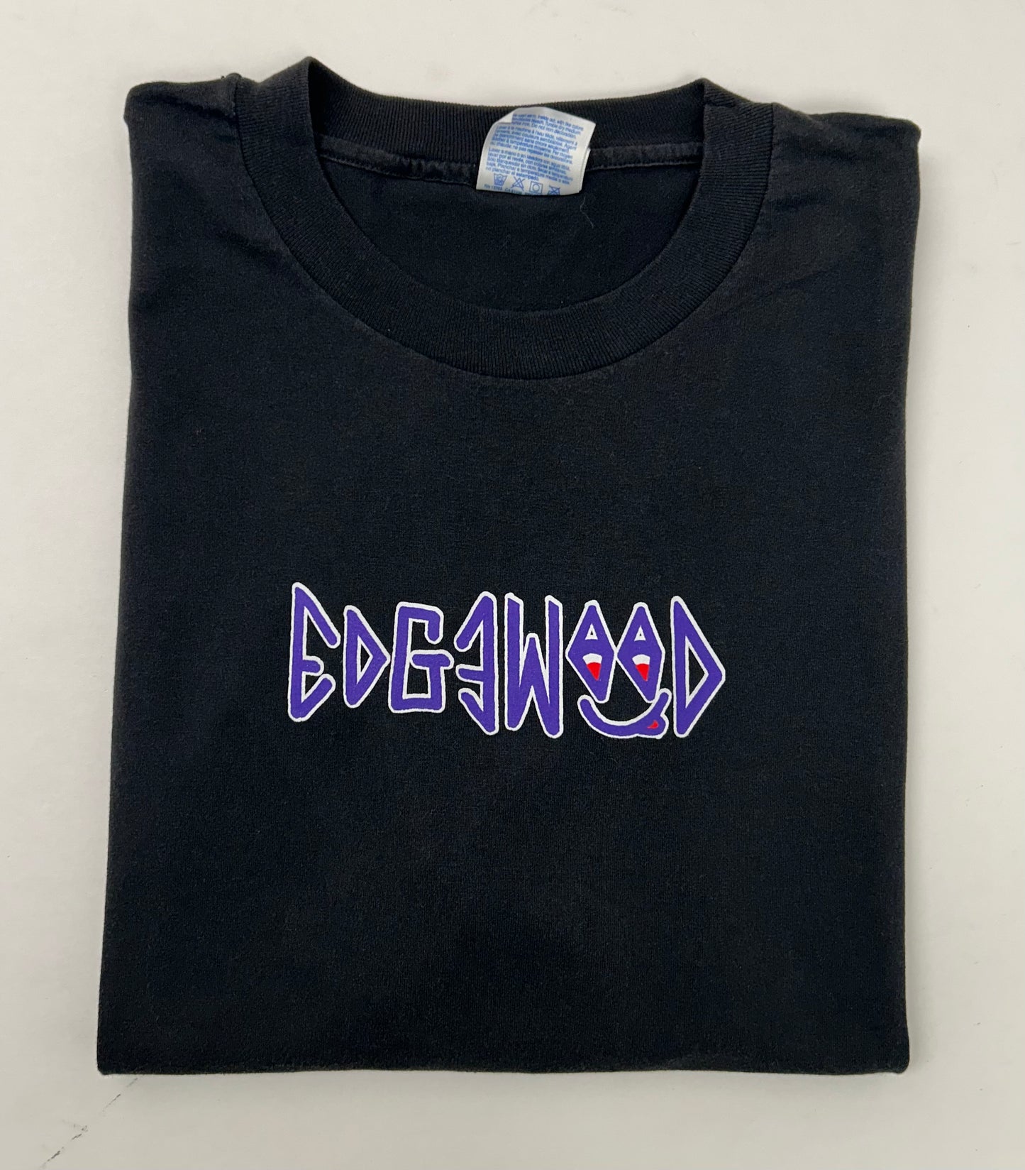 Edgewood NJ first edition “Deeper Than The Roots.” Tee XL 24x29.5 Inches Hanes Heavyweight USA/Mexico 50/50 Blend Black