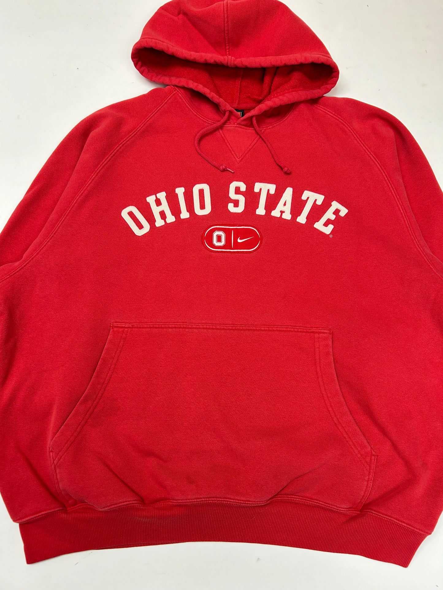 Vintage 00s Nike Team Ohio State Buckeyes College Hooded Sweatshirt Large As Is Red