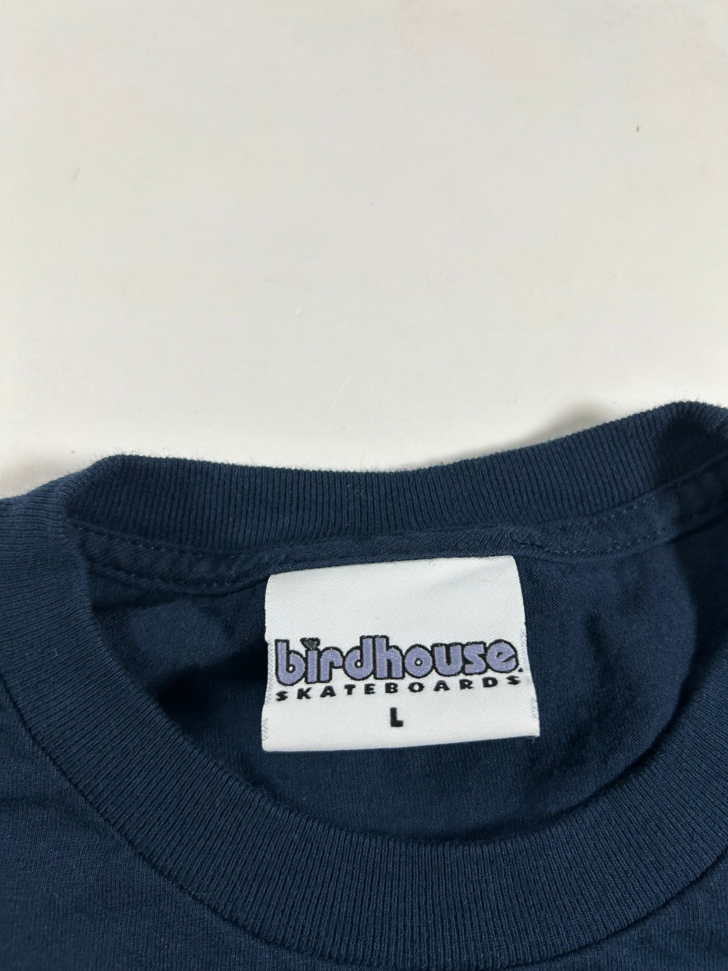 Vintage Birdhouse Skateboards Tony Hawk Falcon 3 Graphic Skateboard Tee 2000-01 Large Navy