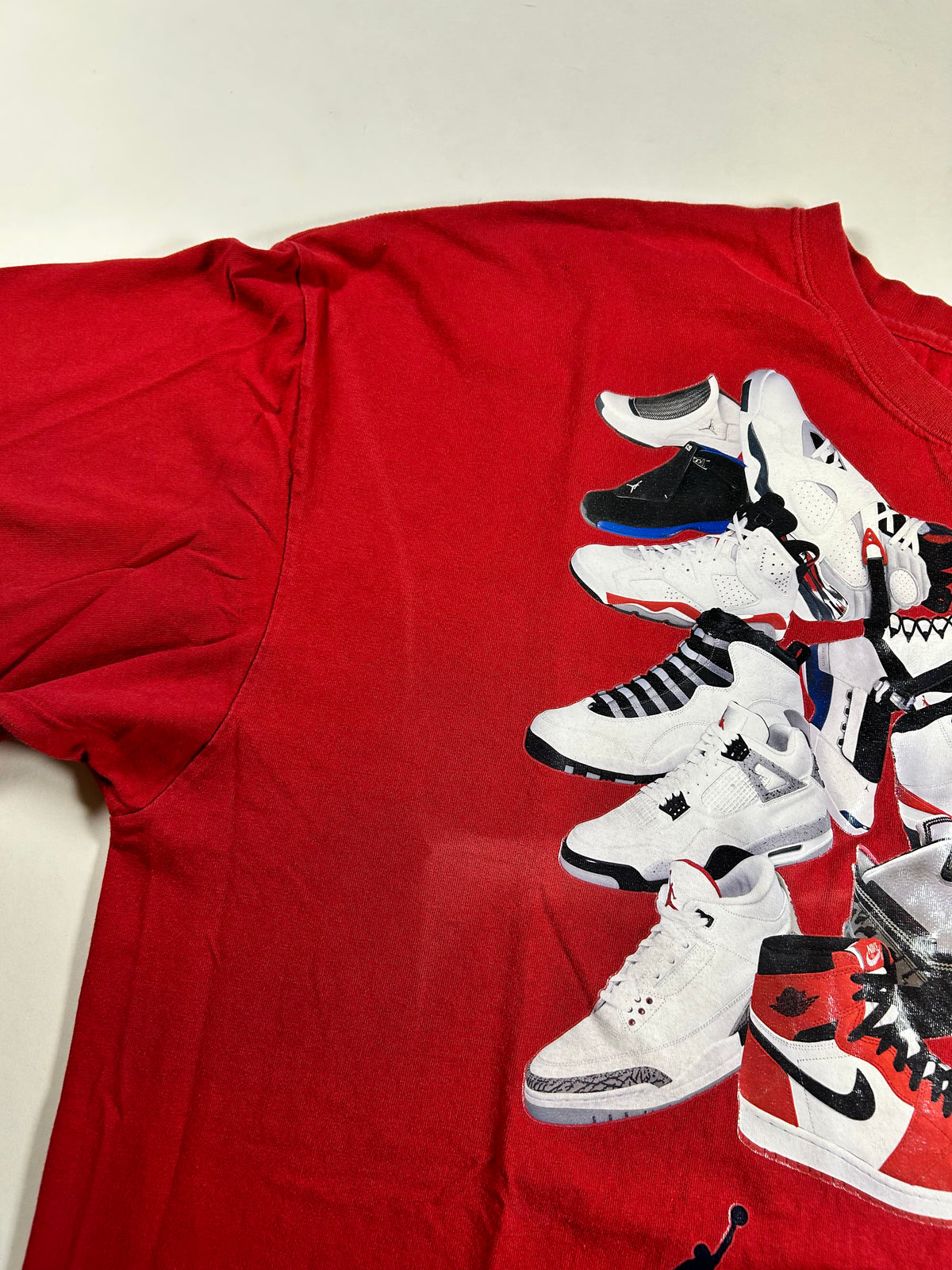Vintage Air Jordan Sneaker Retro Collection Tee 2XL/3XL Fit 29.5x33.75 Inches As Is 00s