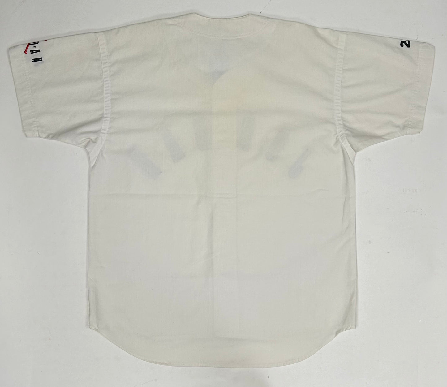 Vintage Nike Air Jordan 'Spellout Logo' Baseball Jersey White 1991 Rare XL