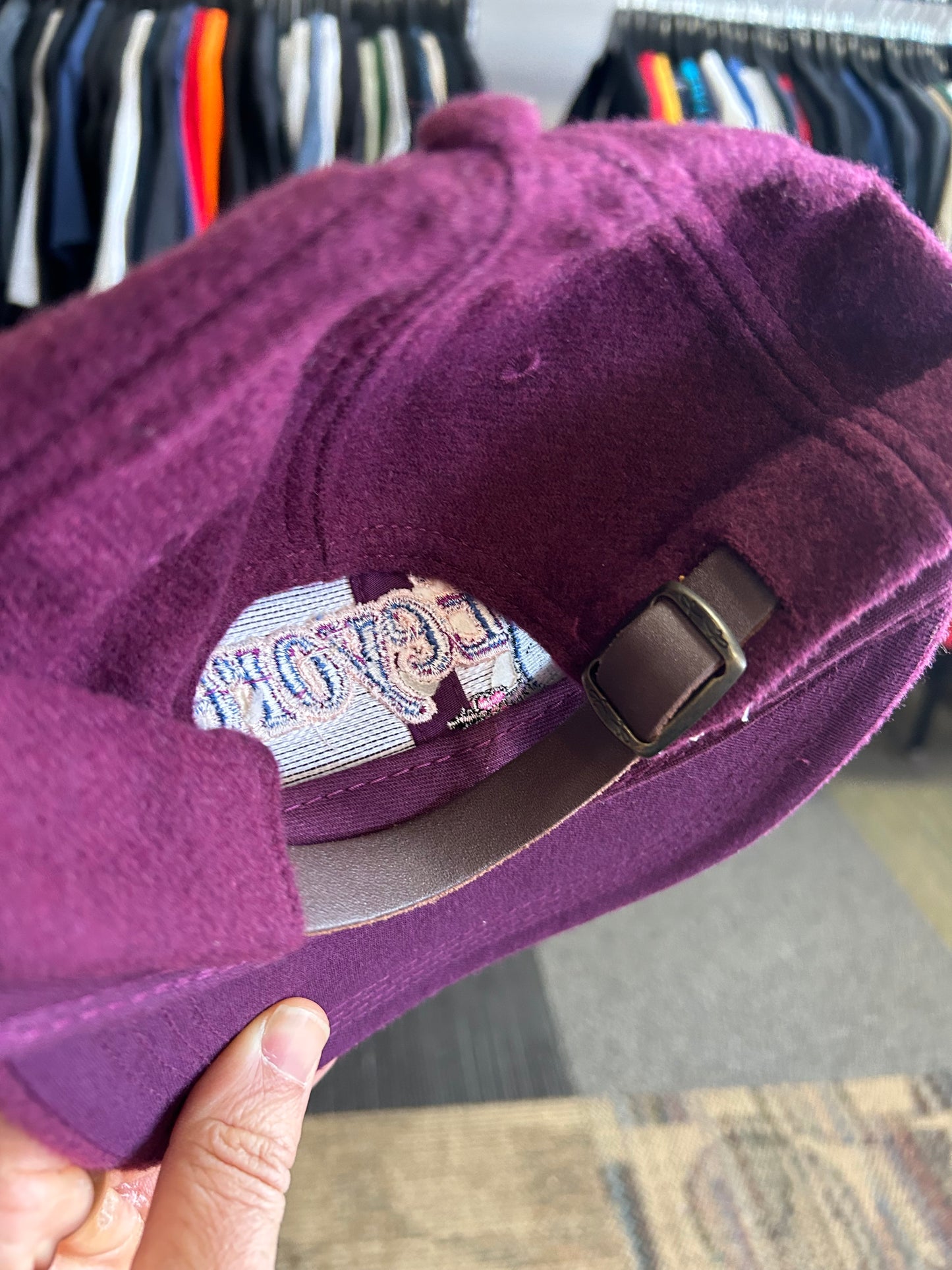 Vintage Eeyore Strapback Hat Disney Store 90's Cap Felt Wool Adult Adjustable