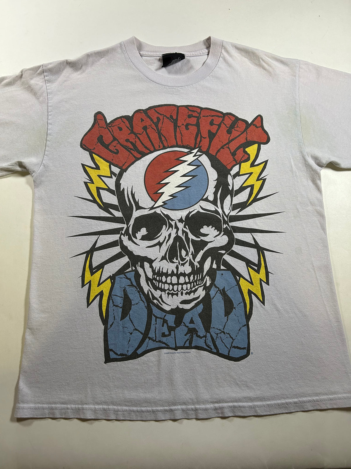 Vintage 2009 Zion Rootswear Grateful Dead Skull Band Music Tee As Is Worn Has Marks Large 21.75x28.5 Inches