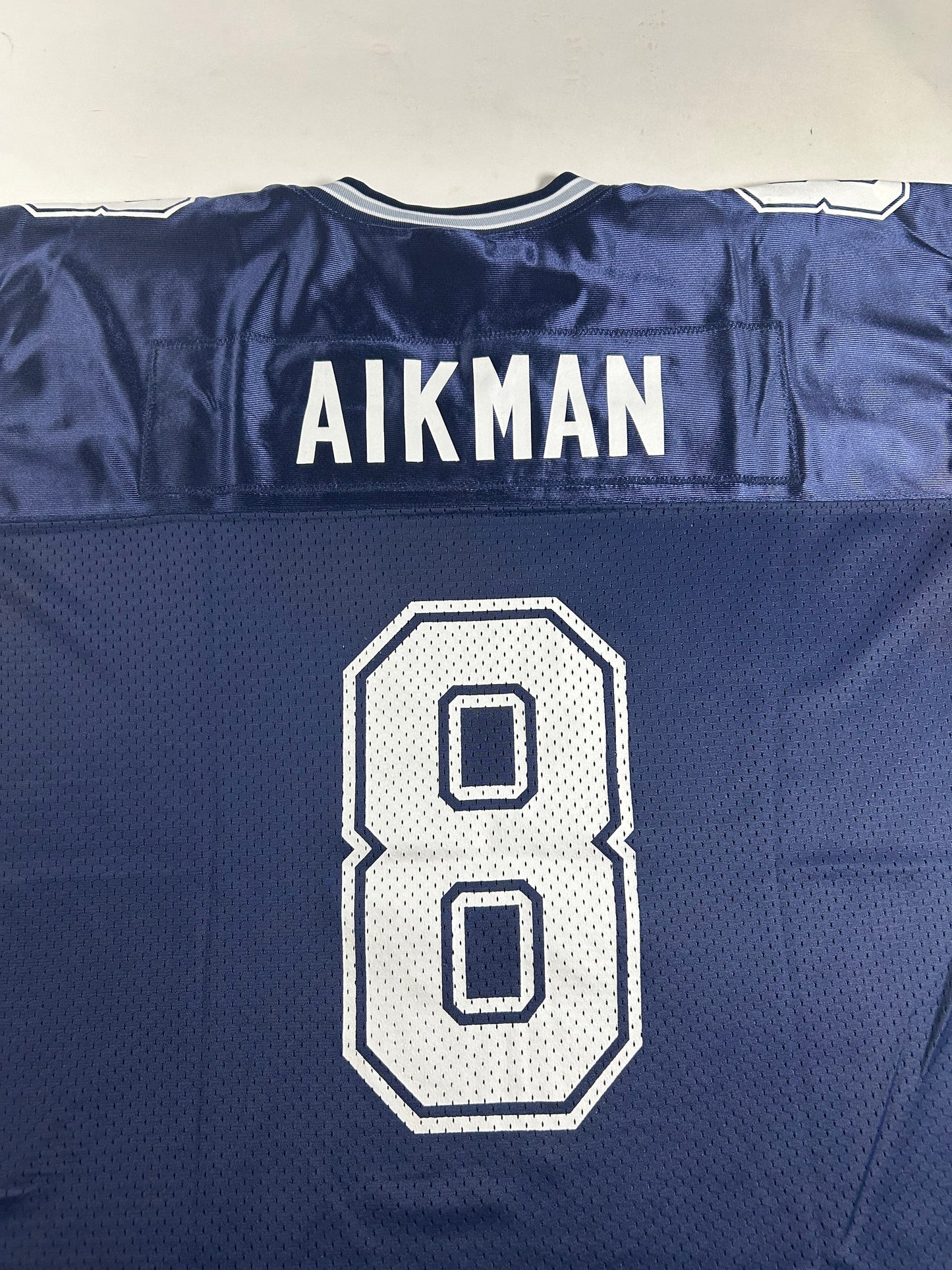 Vintage 90s Dallas Cowboys Troy Aikman #8 NFL Starter Football Jersey Size XL 52 26.25x33 Inches