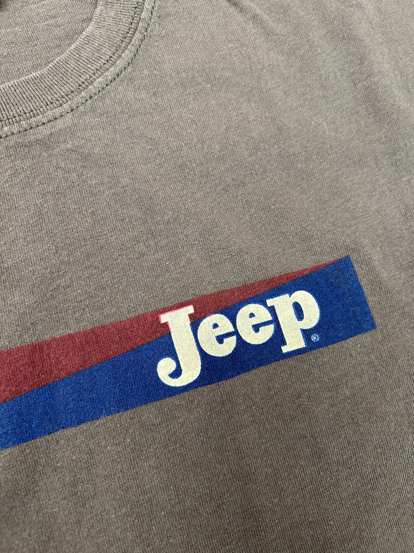 Vintage 00s Jeep Car Company Promo Tee 2XL 25.5x29.25 Inches Brown