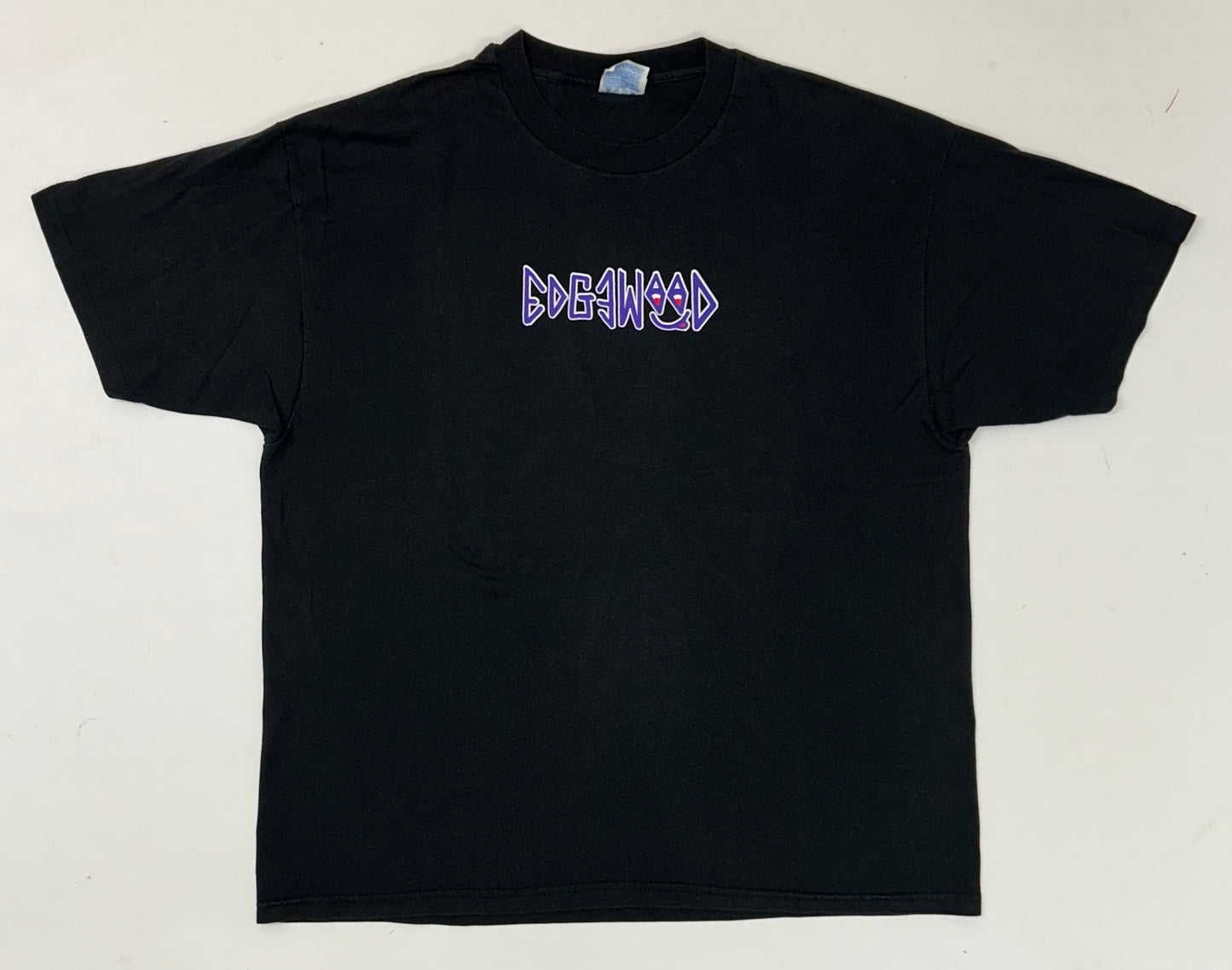 Edgewood NJ first edition “Deeper Than The Roots.” Tee XL 24x29.5 Inches Hanes Heavyweight USA/Mexico 50/50 Blend Black