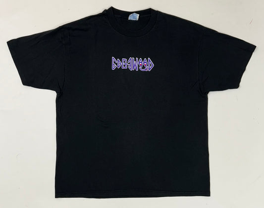 Edgewood NJ first edition “Deeper Than The Roots.” Tee XL 24x29.5 Inches Hanes Heavyweight USA/Mexico 50/50 Blend Black