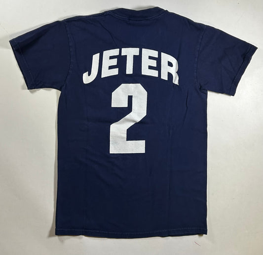 Vintage 2000s New York Yankees Derek Jeter #2 MLB Player Tee Small
