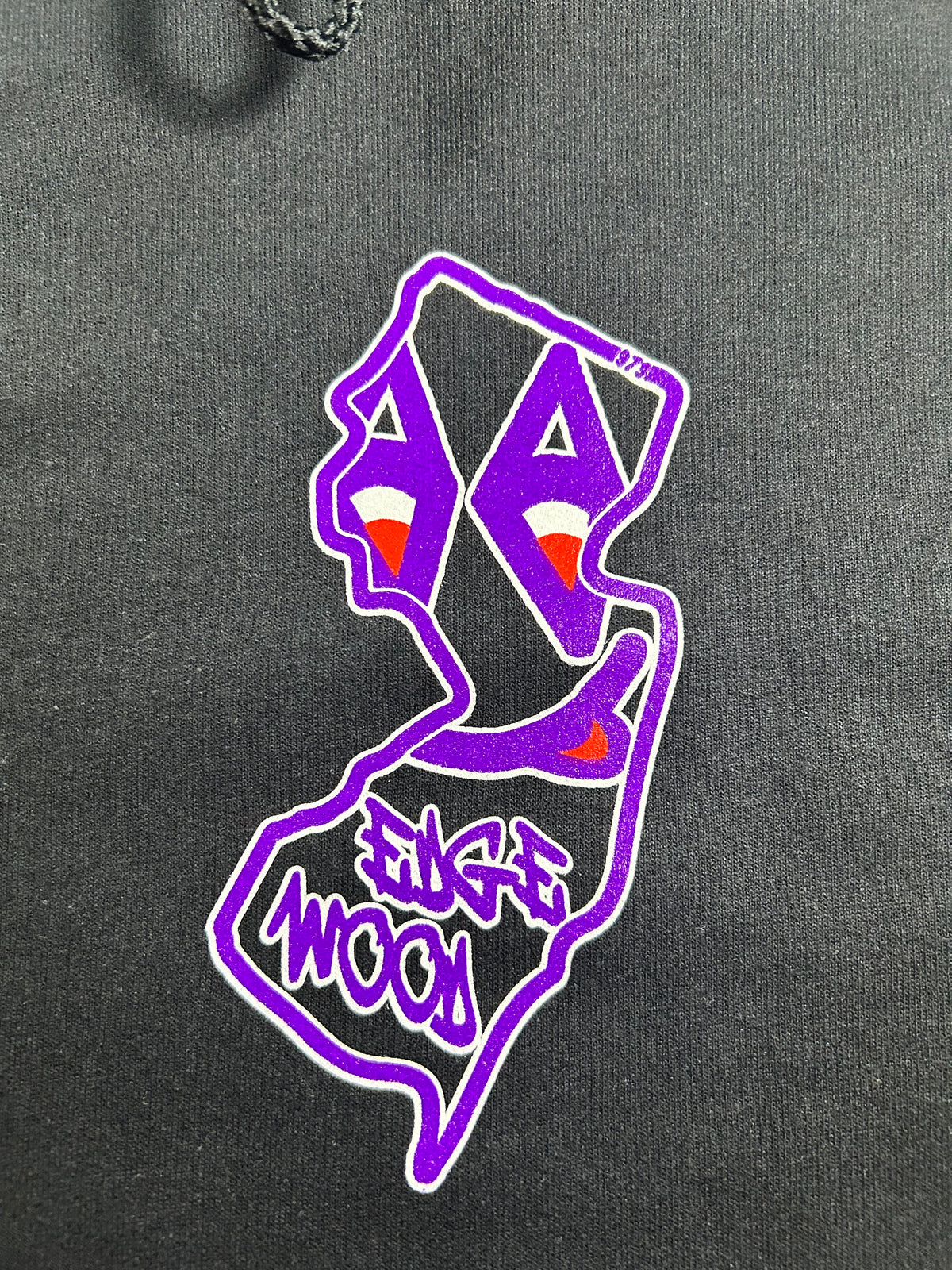 Edgewood NJ State Logo Hooded Sweatshirt Black S-3XL 90/10 Blend