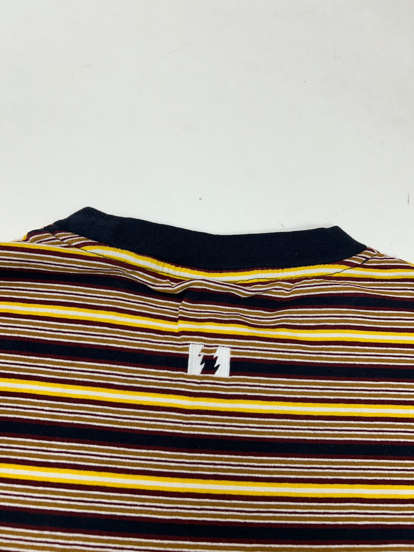 The Hundreds Embroidered Logo  Stripped Tee Medium 19.5x27 Inches