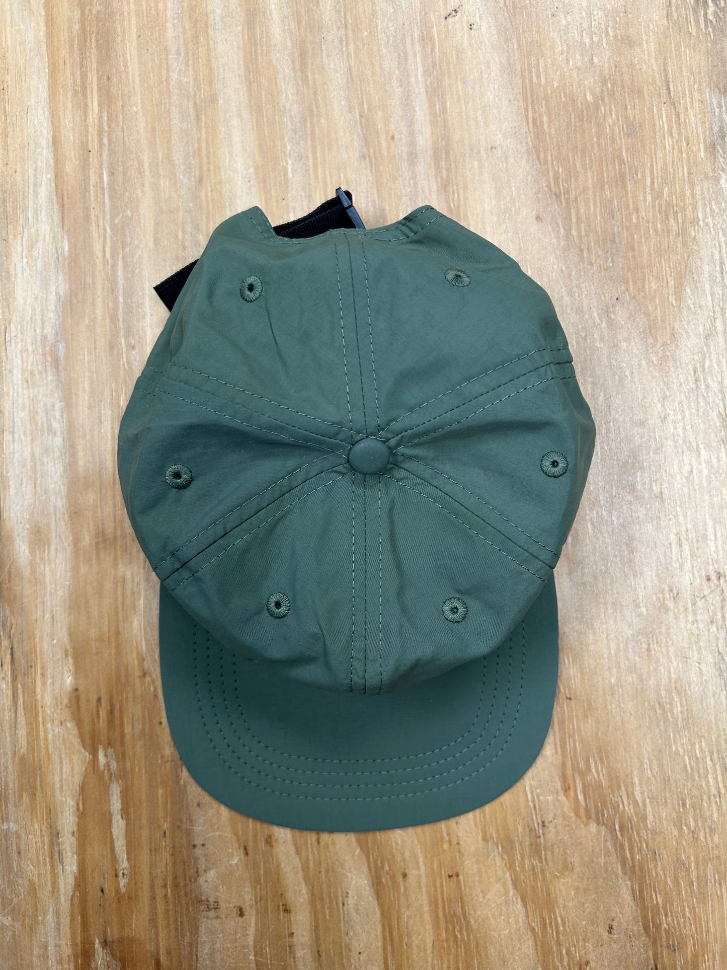 Edgewood NJ Team Spell Out Logo 6 Panel Nylon Adjustable Clip Hat Olive Drab