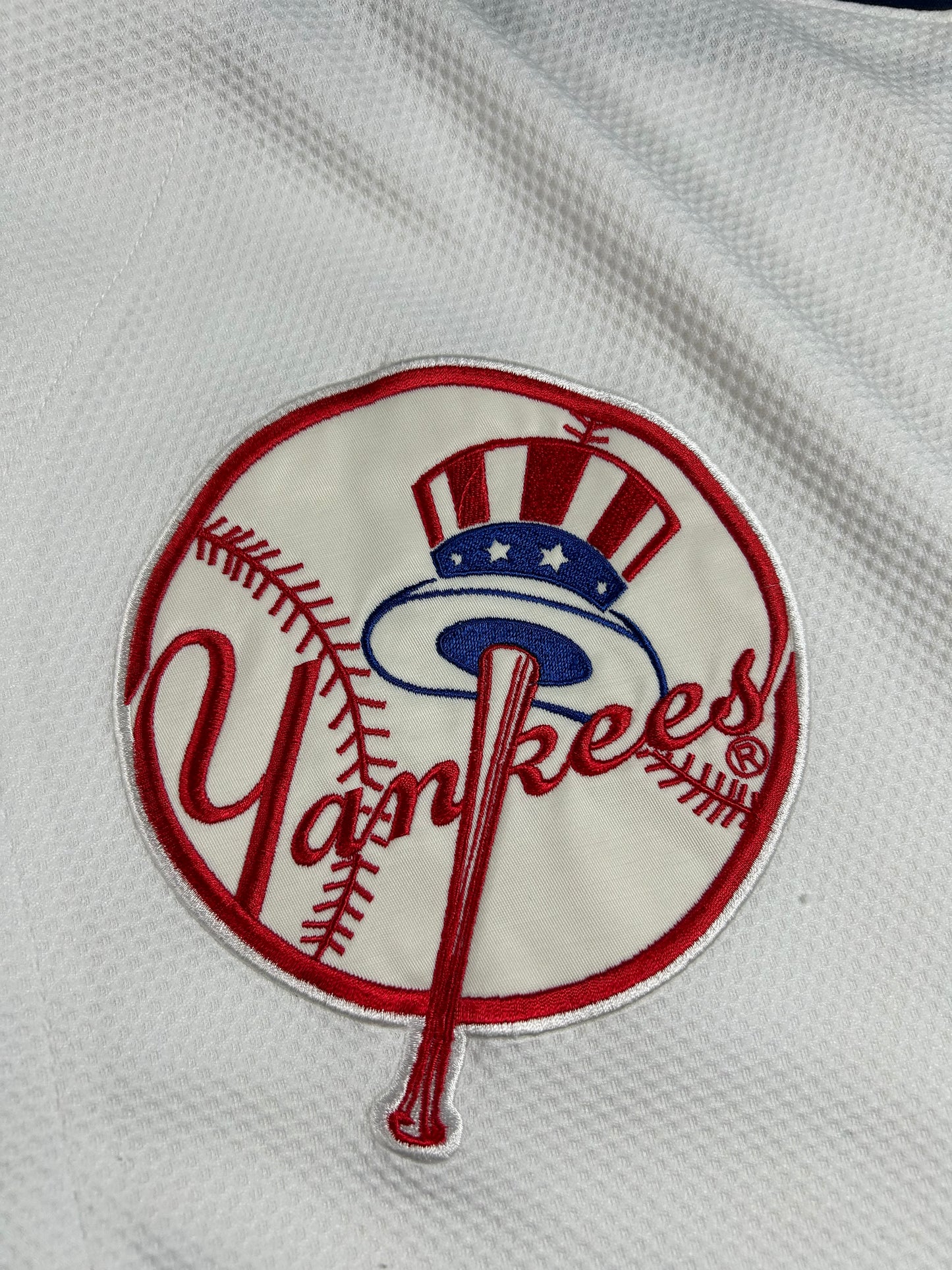 Vintage 2000s Nike Team New York Yankees MLB Blank Jersey Tagged Medium Fits Like A L/XL Best 26.75x32.5/35.25 Inches