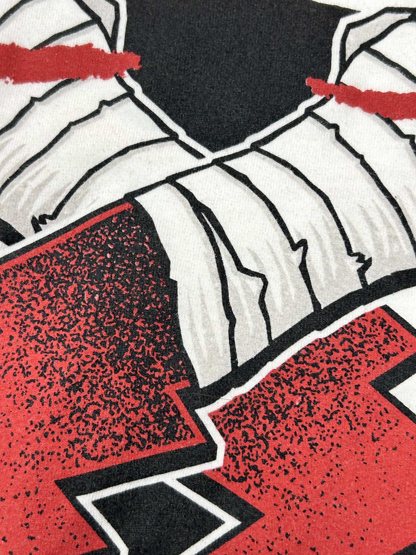 CM Punk T-Shirt Men's White AEW Wrestling “Best in the World” Ringer Tee Medium 19.75x28.25 Inches