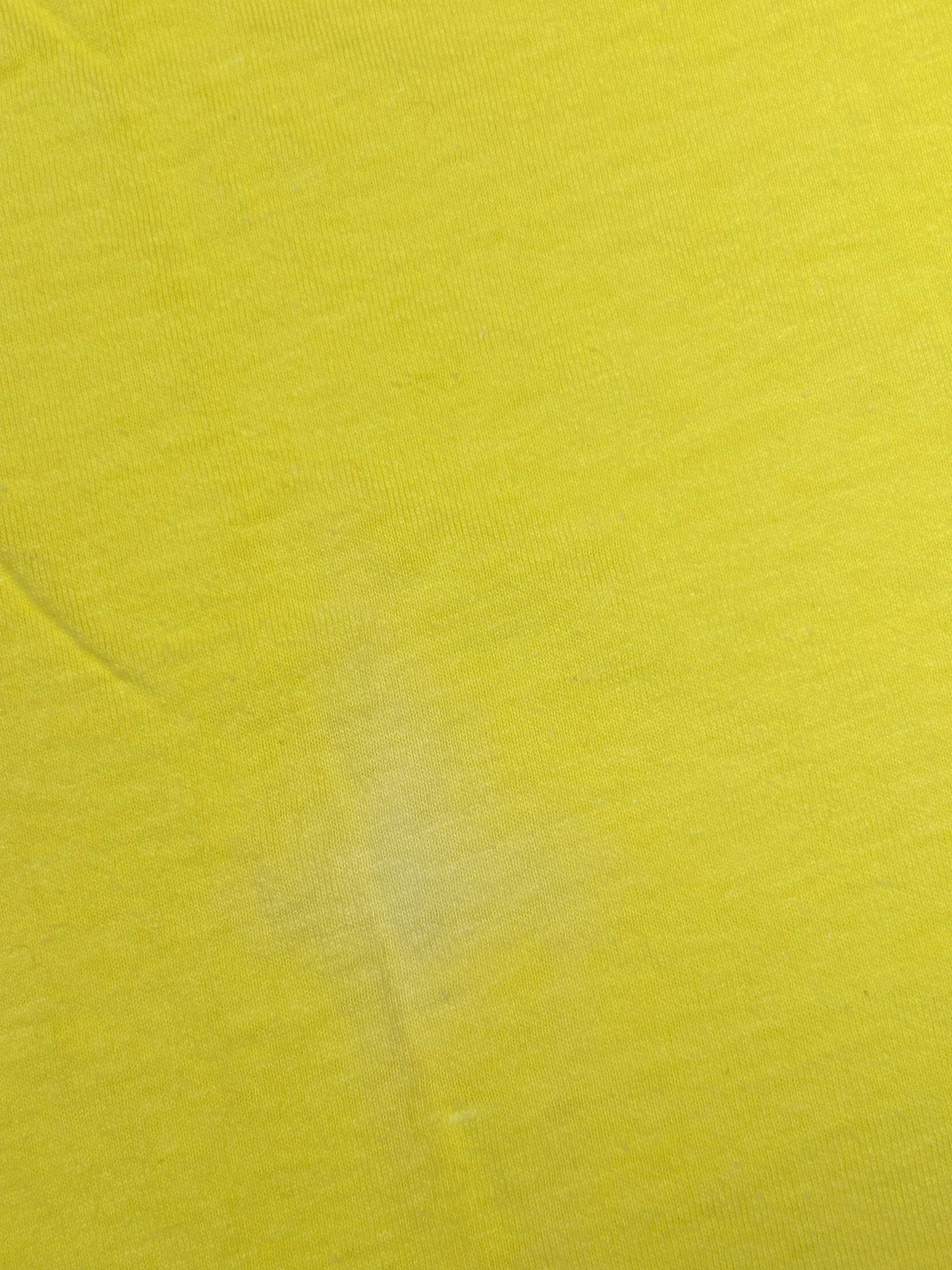 Vintage District Photo Inc Beltsville, Maryland Promo Tee 80s Hanes Beefy T Medium Fit 19.5x27.5 Inches Yellow As Is