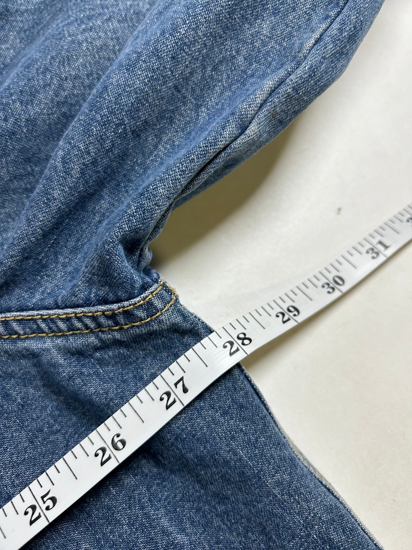 Vintage Disney Studio Jack Skellington Nightmare Before Christmas Denim Jacket 2XL 27.75x29.5 Inches