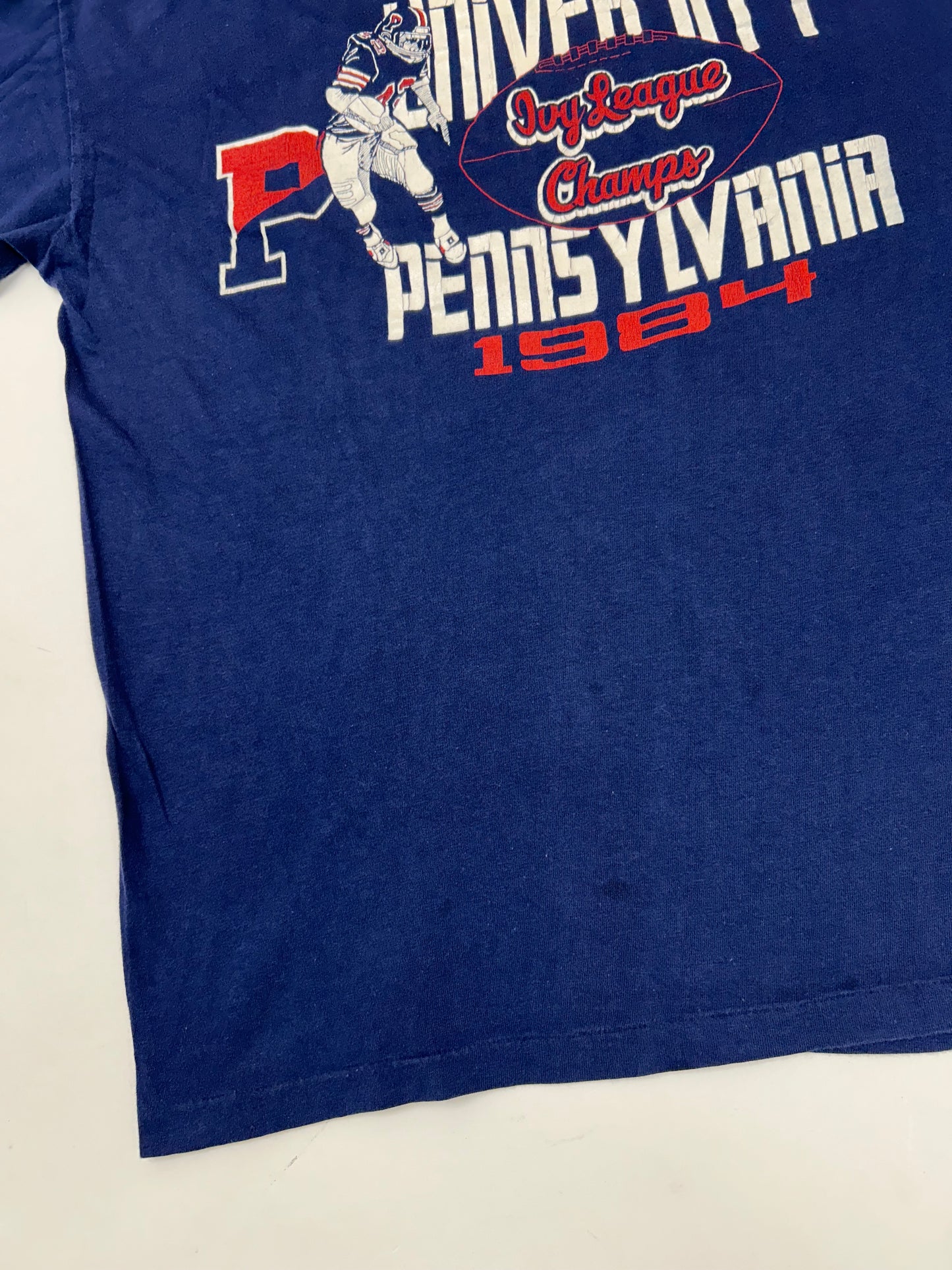 Vintage Collegiate Pacific 1984 Ivy League Champions University Of Pennsylvania Long Sleeve College Tee Medium Fit 20.5x26.5 Inches