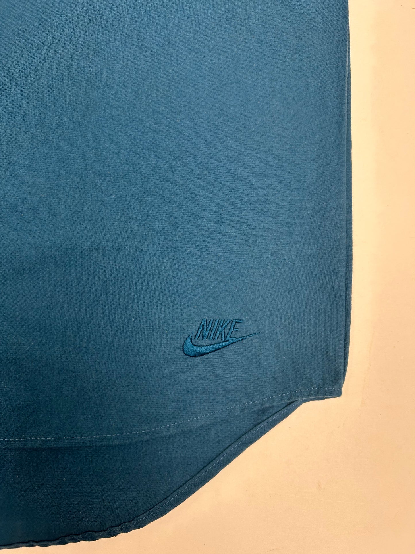 Vintage Nike Air Jordan 'Spellout Logo' Baseball Jersey Blue 1991 Rare XL 27.25x33.5x36 Inches