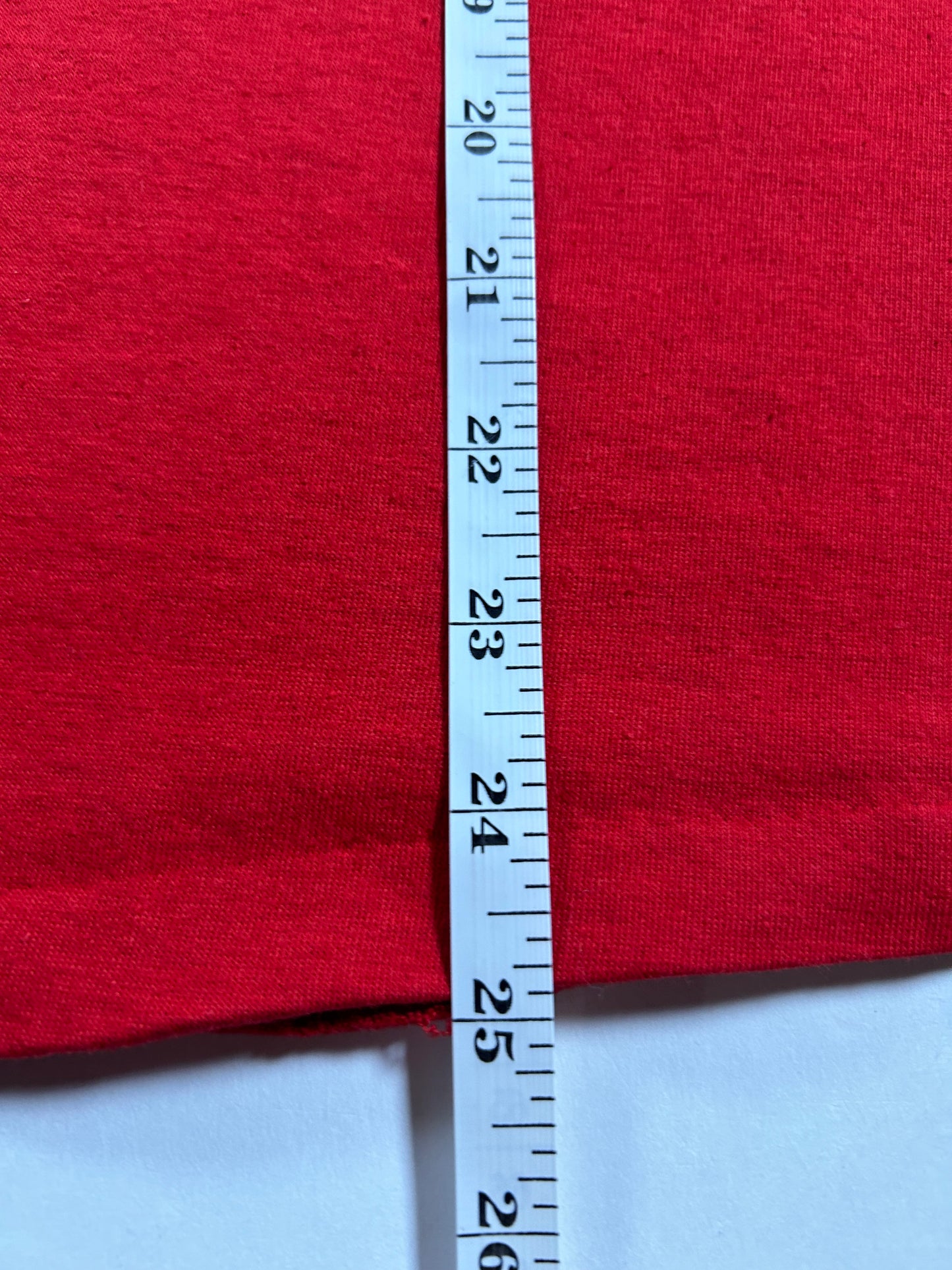 Vintage University of Maryland College Red 3/4 Sleeve Tee Velva Sheen 80s 18.5x25 Inches