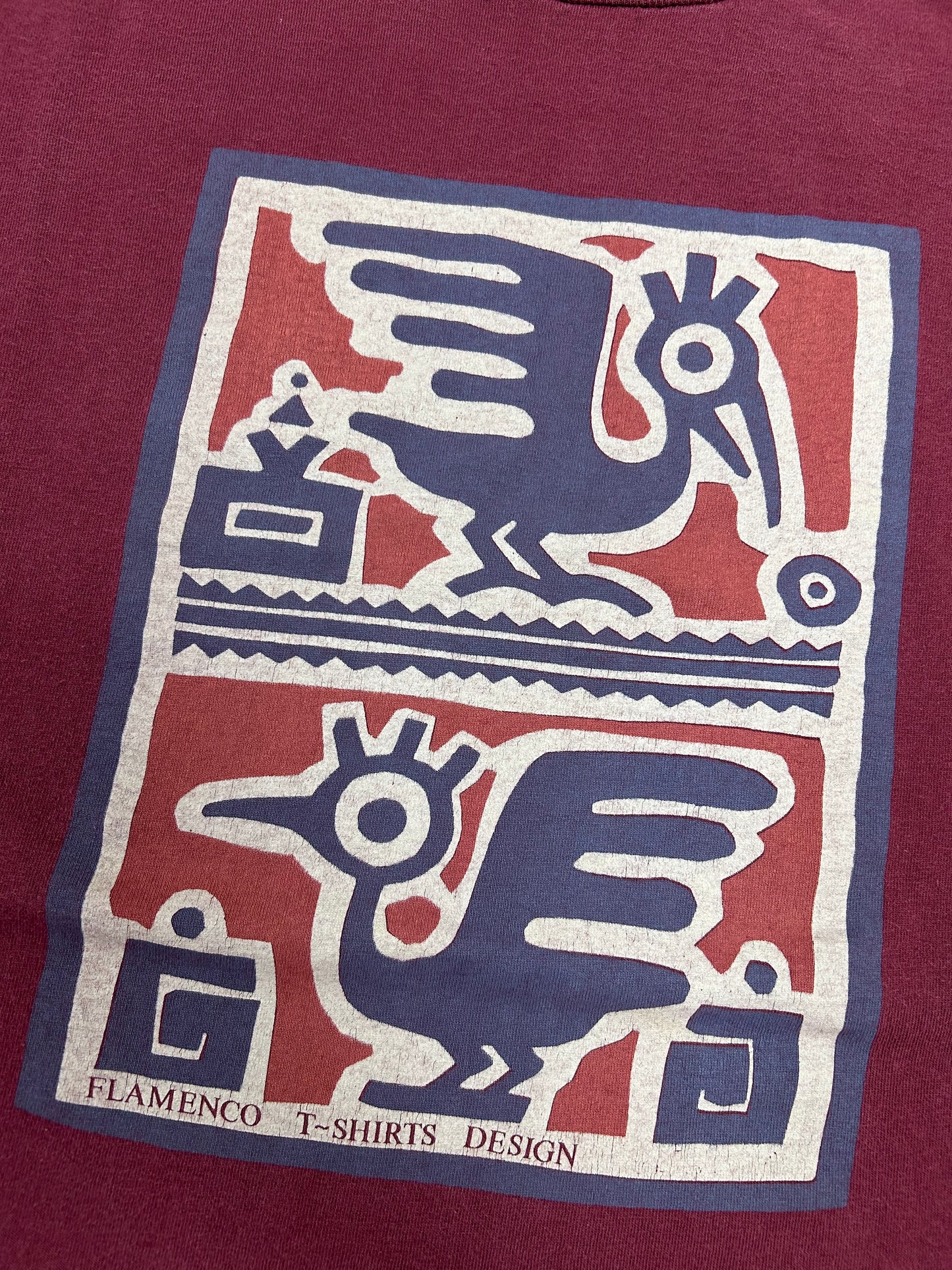 Vintage Screen Stars T-Shirt Single Stitch PremiumT Flamenco Design Tee XL 24x28.75 Inches