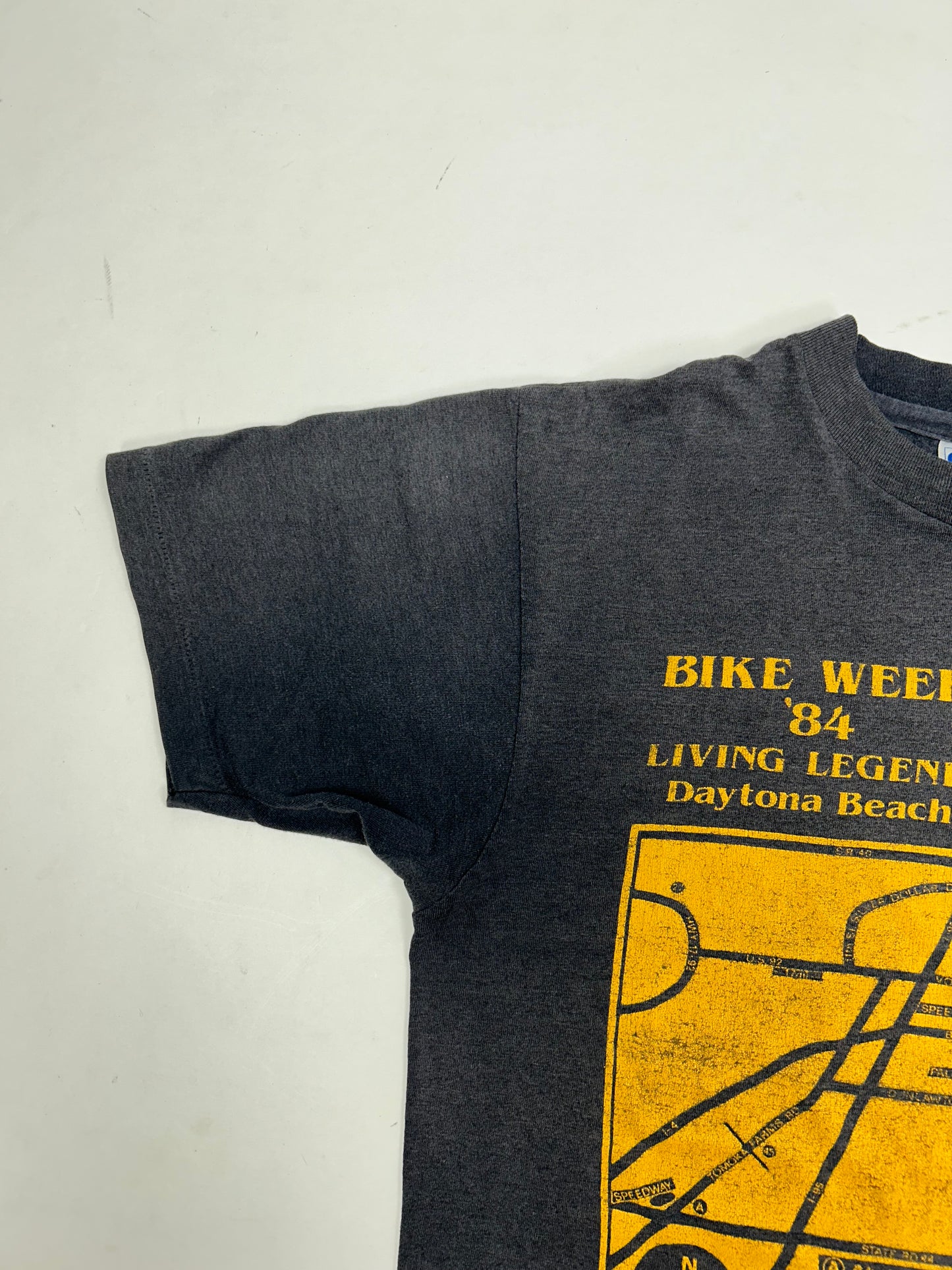 Vintage Daytona Bike Week Living Legend 1984 T-shirt Size 18.5x24.75 Inches Rare Faded