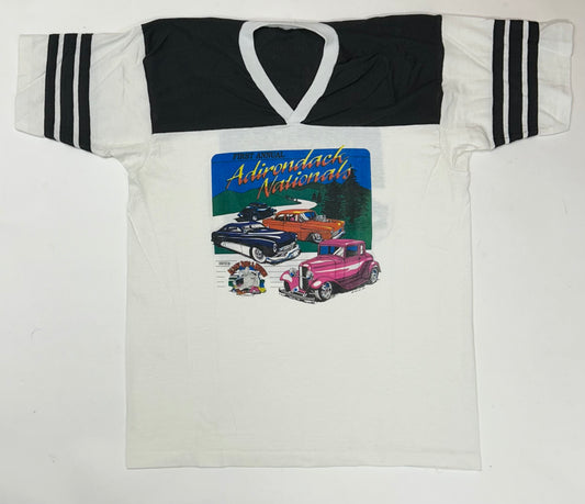 Vintage 1989 First Annual Adirondack Nationals Albany Rods & Kustums Car Tee XL/L Fit 22.5x29.5 Inches