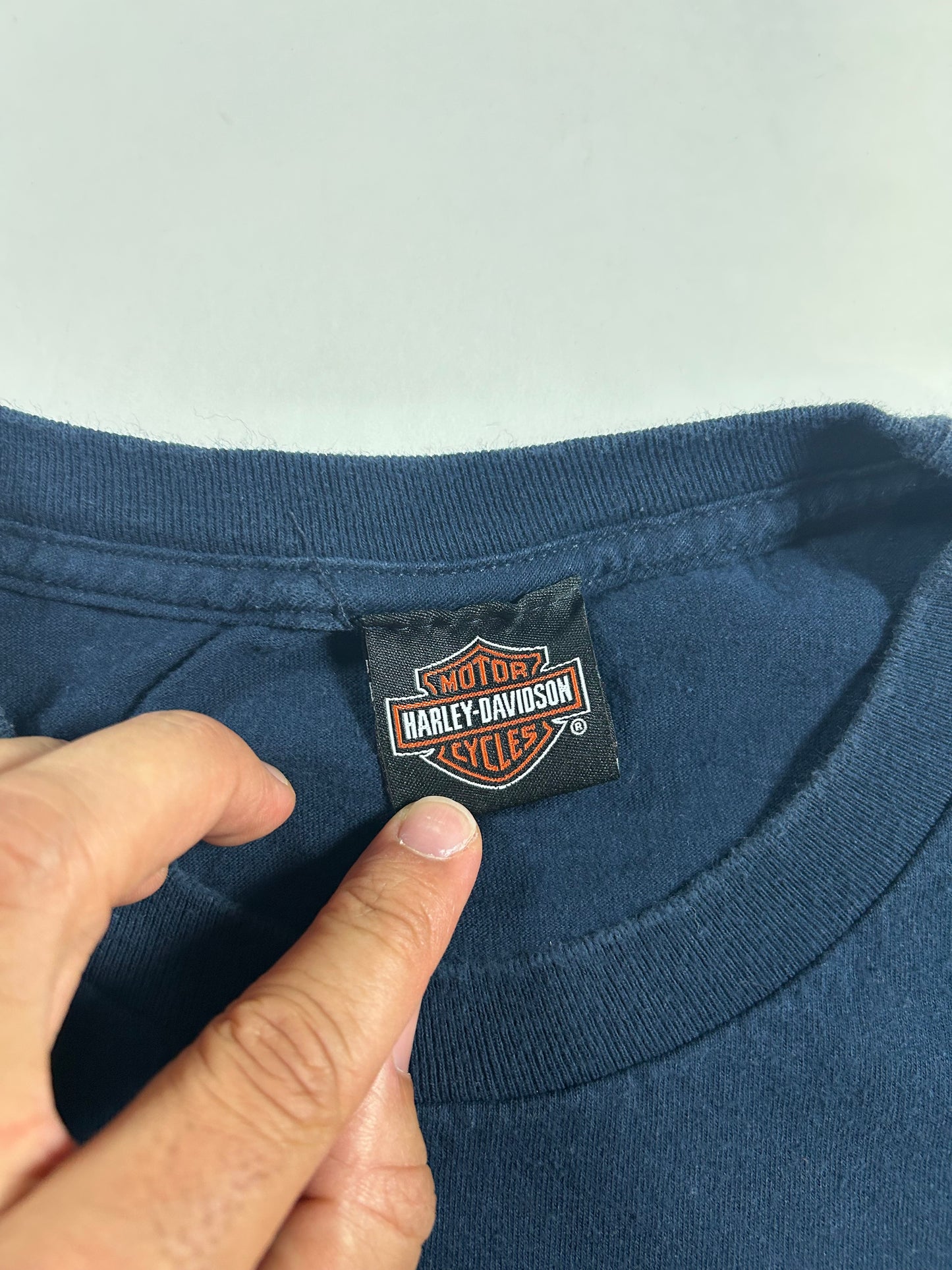 2018 Harley Davidson Motorcycles American Eagle Graphic S&P Williamstown, WV Dealer Tee 2XL 25.75x31.75 Inches Navy