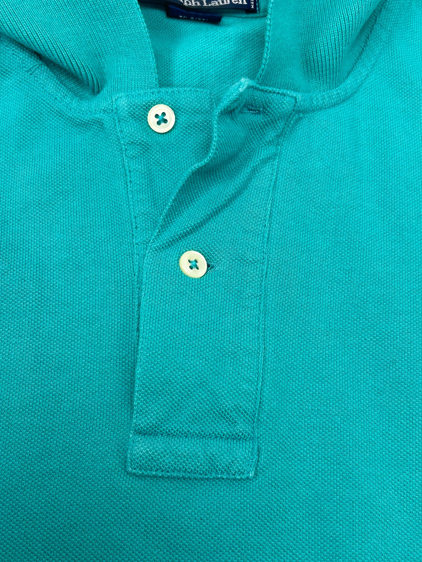VINTAGE Polo Ralph Lauren Mens Teal Polo Shirt Extra Large