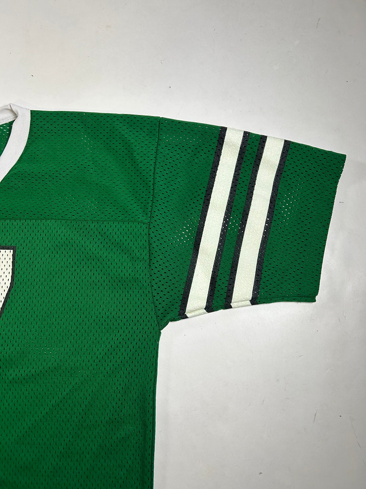 Vintage New York Jets Football Jersey #7 Green Logo 7 Boomer Esiason Medium 22.25x27 Inches USA
