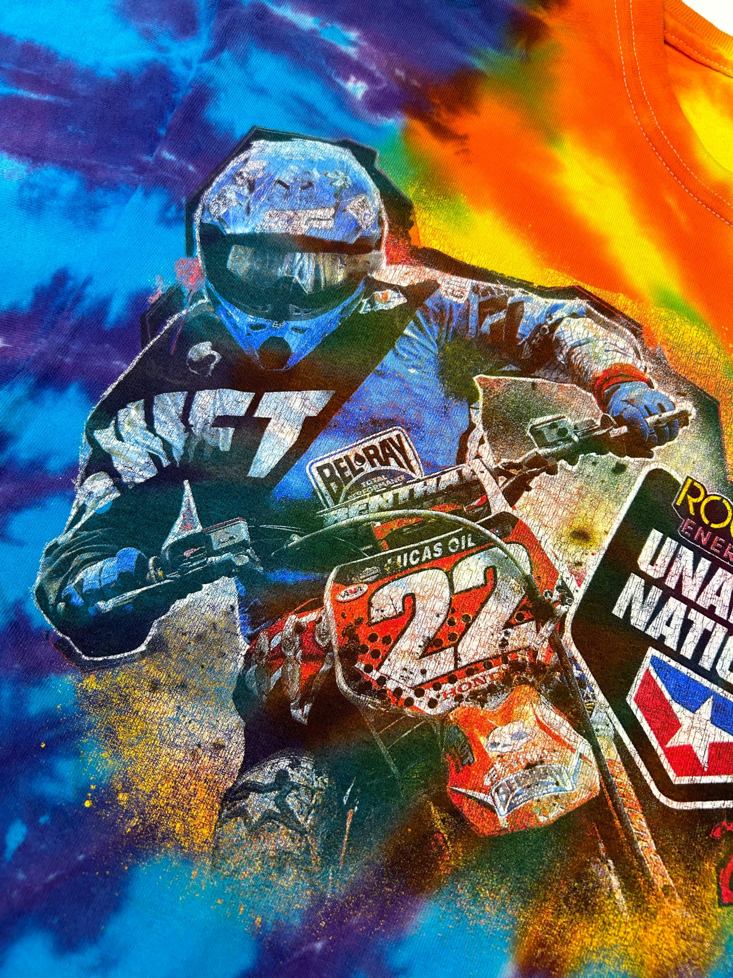2011 Unadilla National Motocross Rockstar Energy MX Tie-Dye Tee Large 22x28 Inches