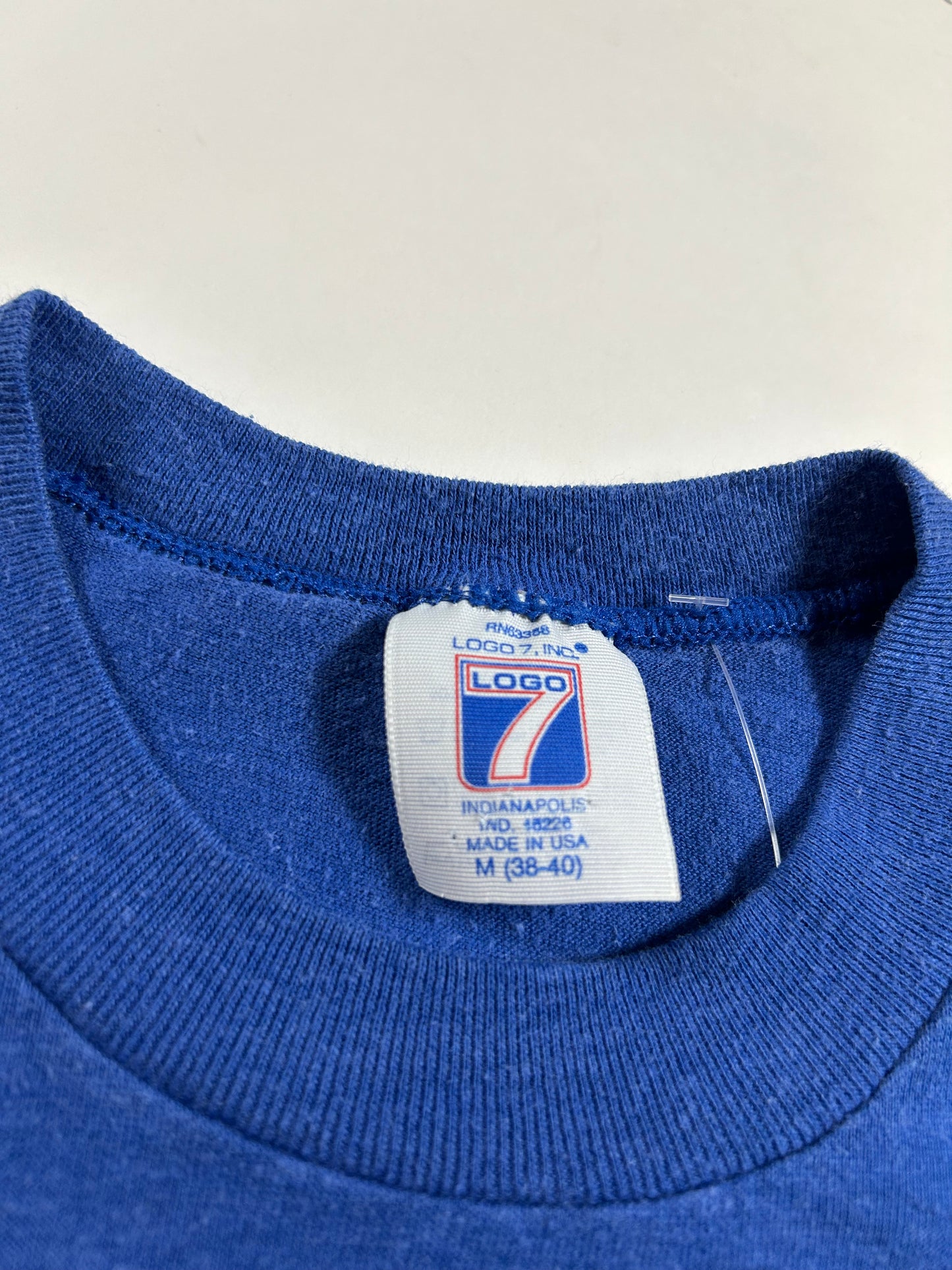 Vintage 80s Miller Lite A Fine Pilsner Beer Promo Tee Logo 7 Tag Small Fit 17x26.75 Inches