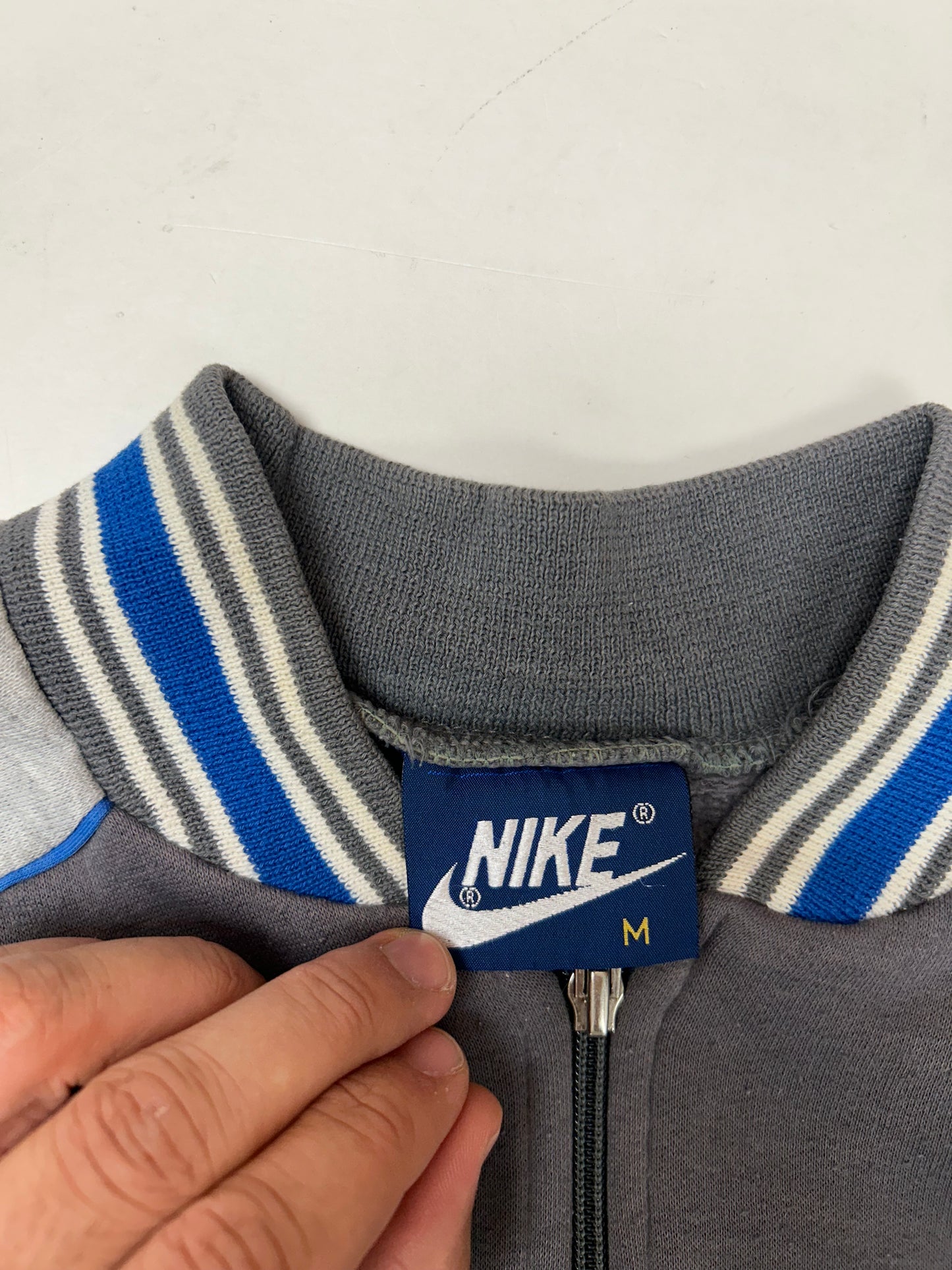 Vintage 80s Nike Zip Jacket Sweatshirt Small Fit 22x23 Inches