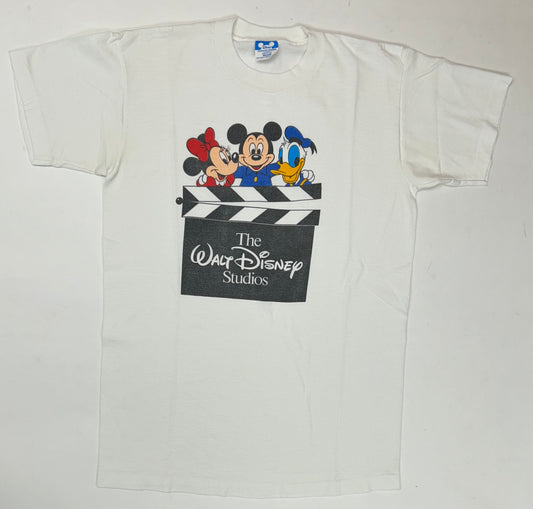 Vintage The Walt Disney Studios Minnie Mouse, Mickey Mouse & Donald Duck Clapboard Disney Tee Small Or Thin Medium Fit 18.75x28.25 Inches