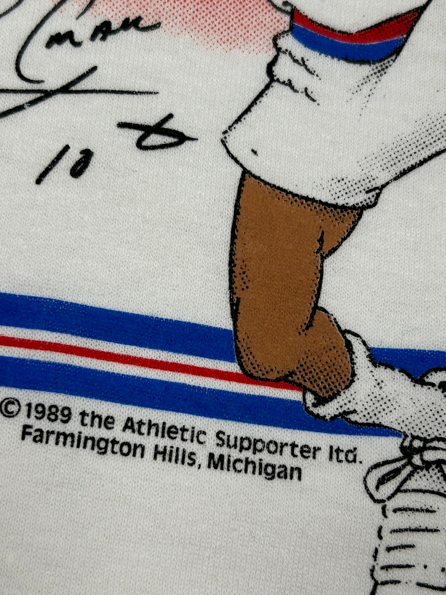 Vintage 1989 Dennis Rodman Caricature The Worm Detroit Pistons NBA Tee Large 21.25x29.25 Inches