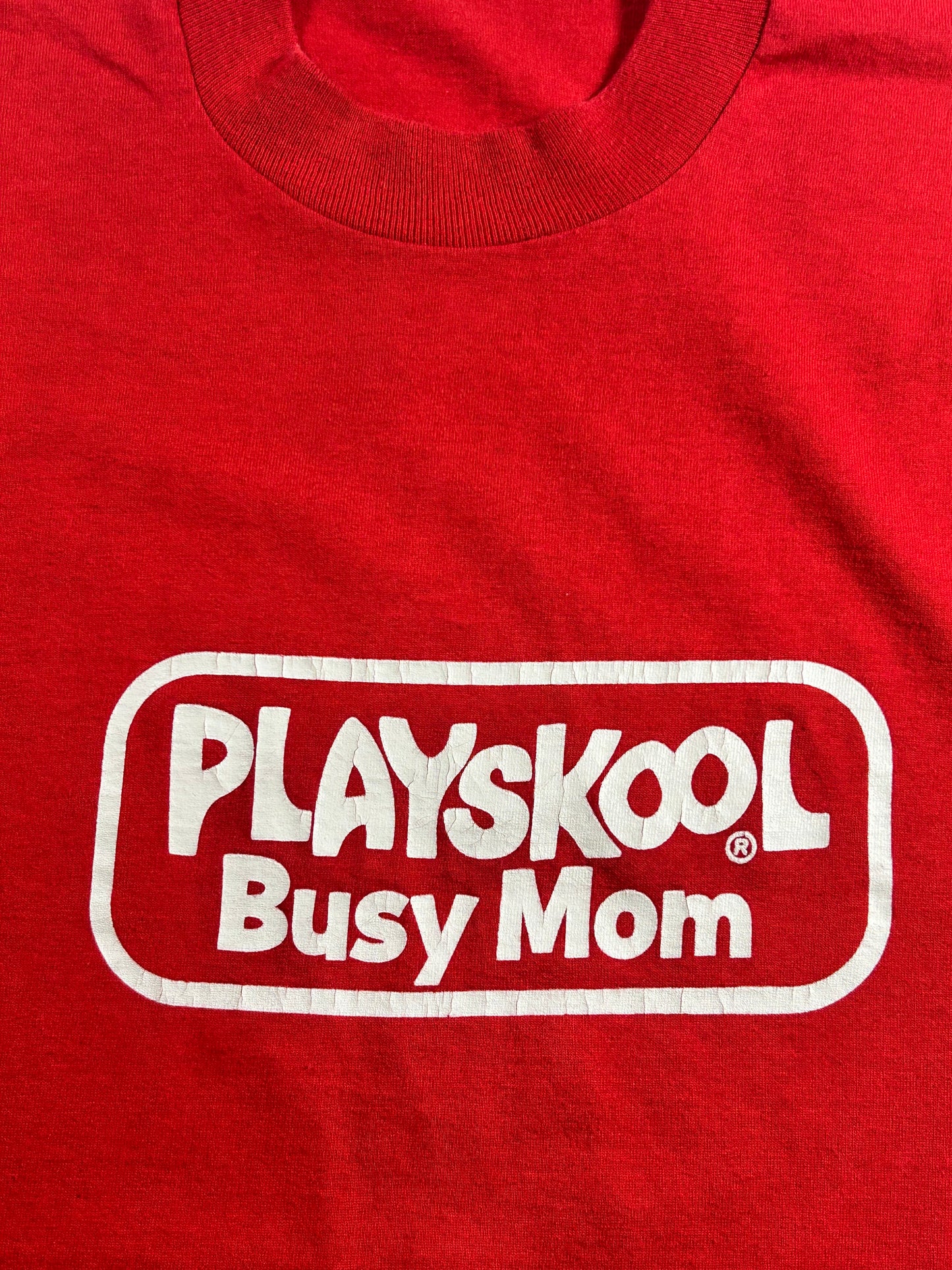 Vintage 90s Playskool Busy Mom Promo Shirt  Screen Stars Best Tag 20x28 Inches Medium Fit