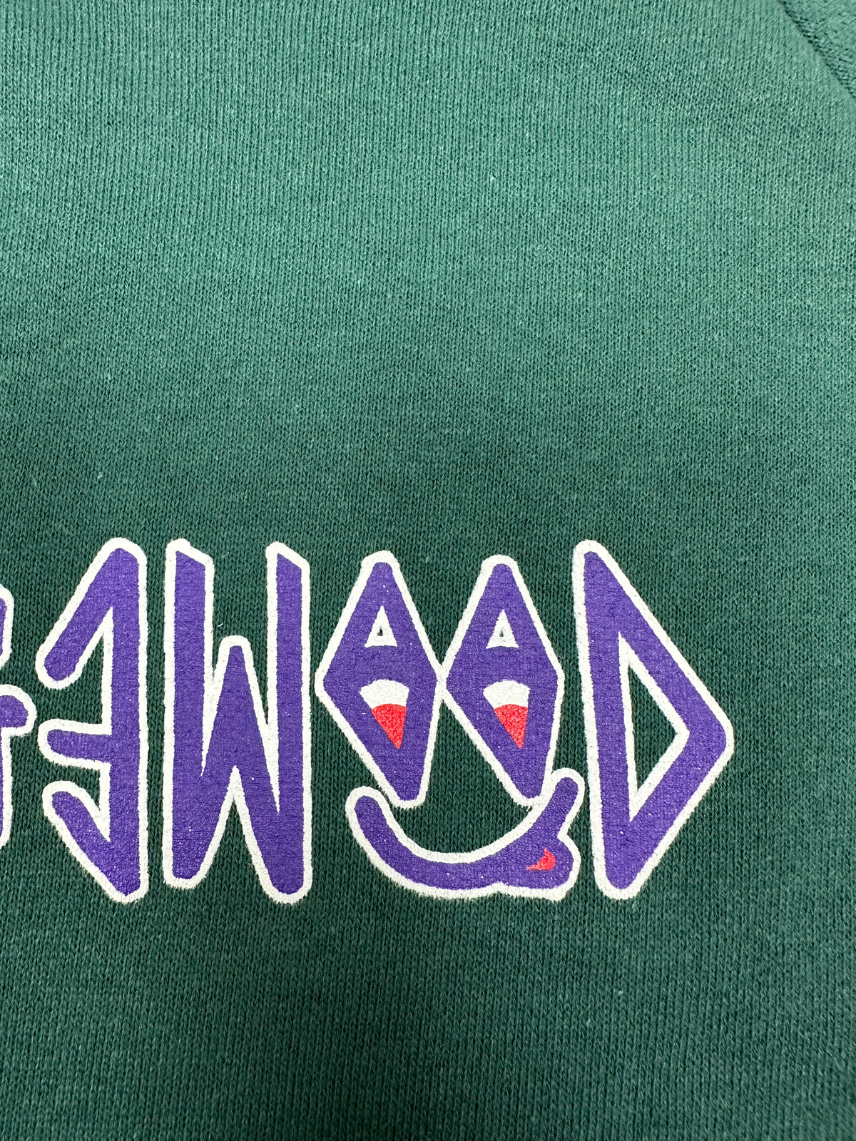 Edgewood NJ “Deeper Than The Roots.” First Edition Crewneck Sweatshirt Tagged Medium Can Fit Small 20x25.5 Forest Green Sunbelt Raglan Style USA 50/50