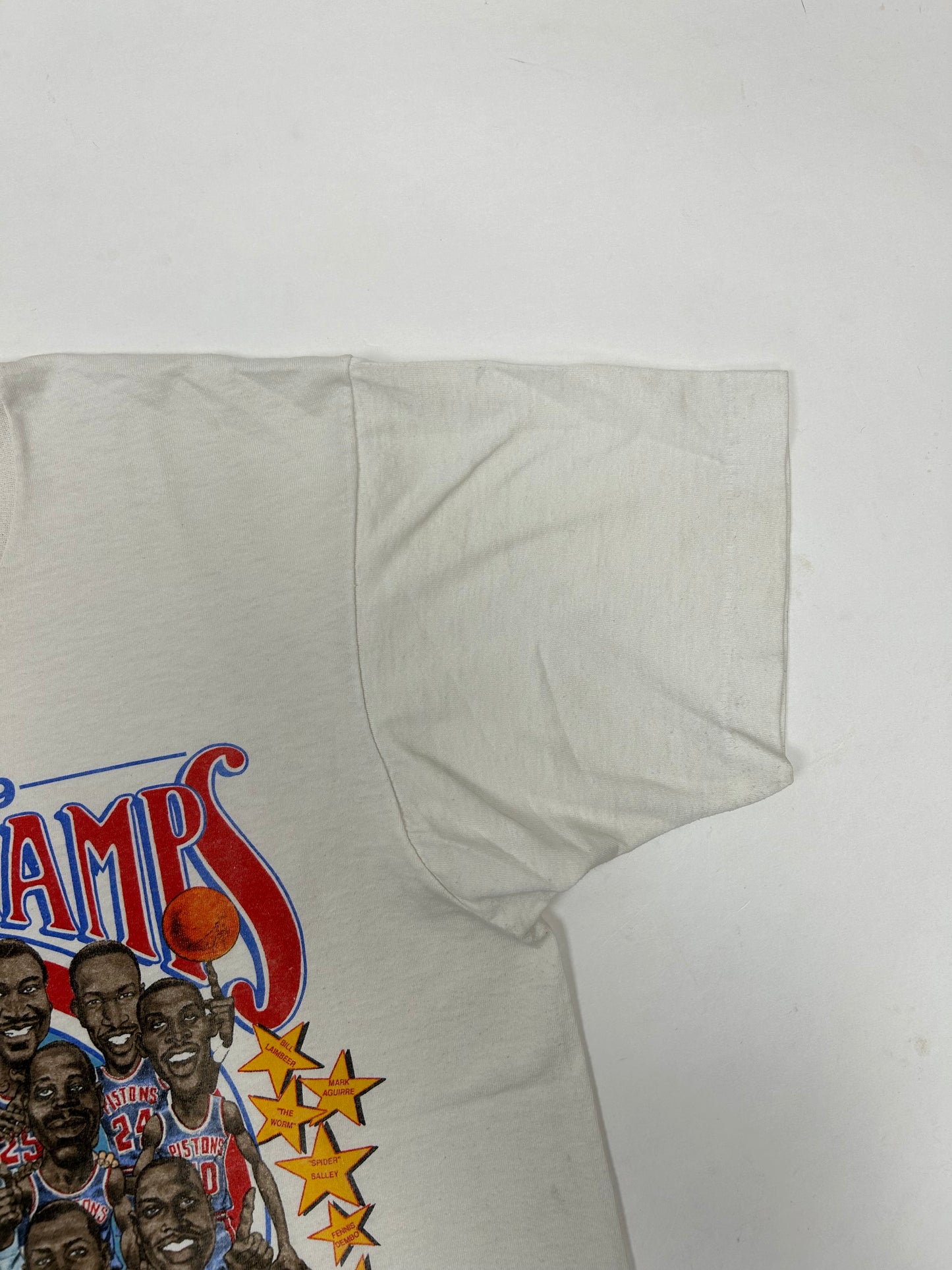 Vintage 1989 Detroit Pistons World Champs Caricature Tee Salem Sportswear M/L