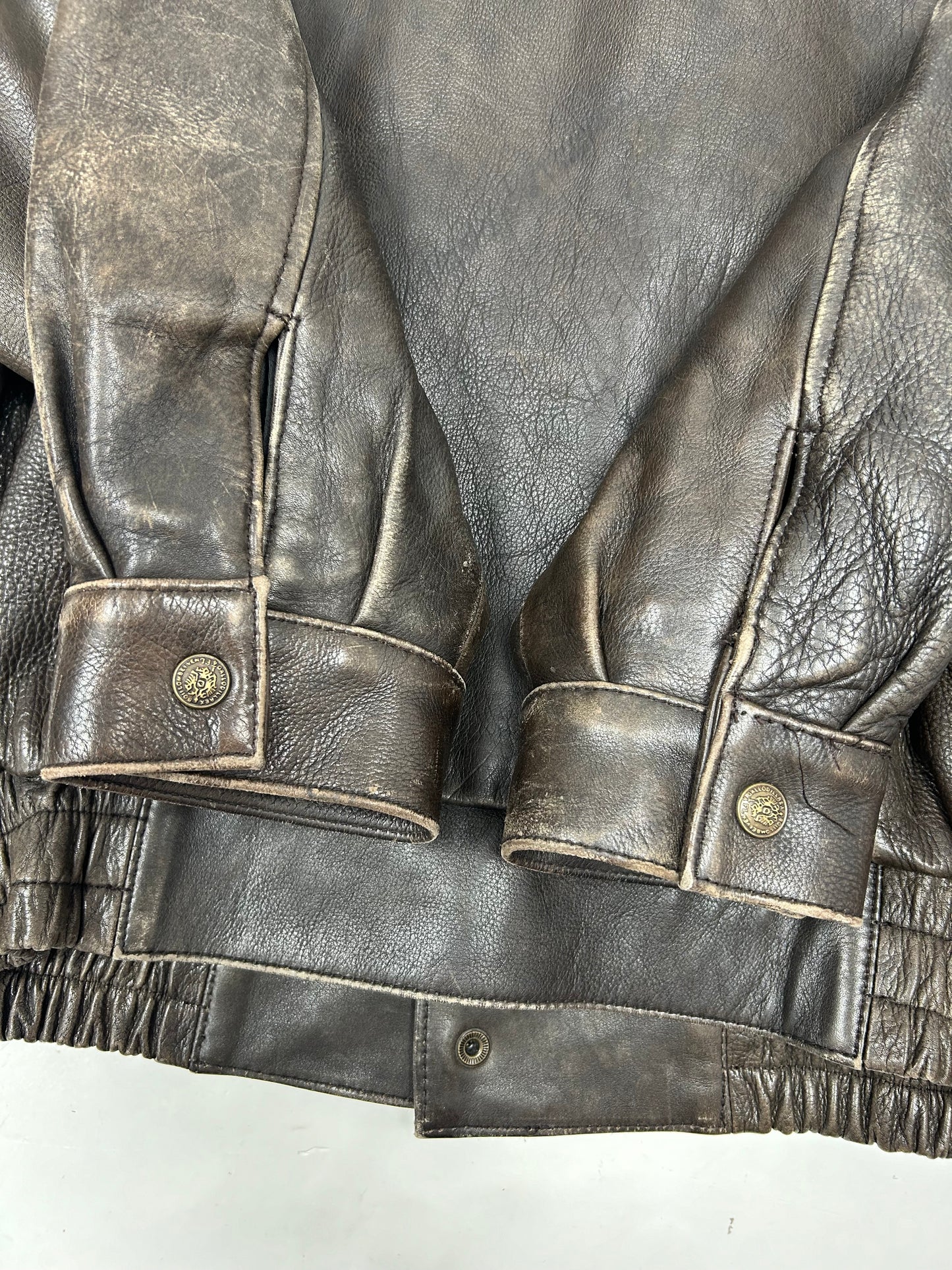 Vintage 90s The Axiom Traditional Leather Pete’s Wicked Ale Leather Jacket Beer Brewery Medium 25x28 Inches