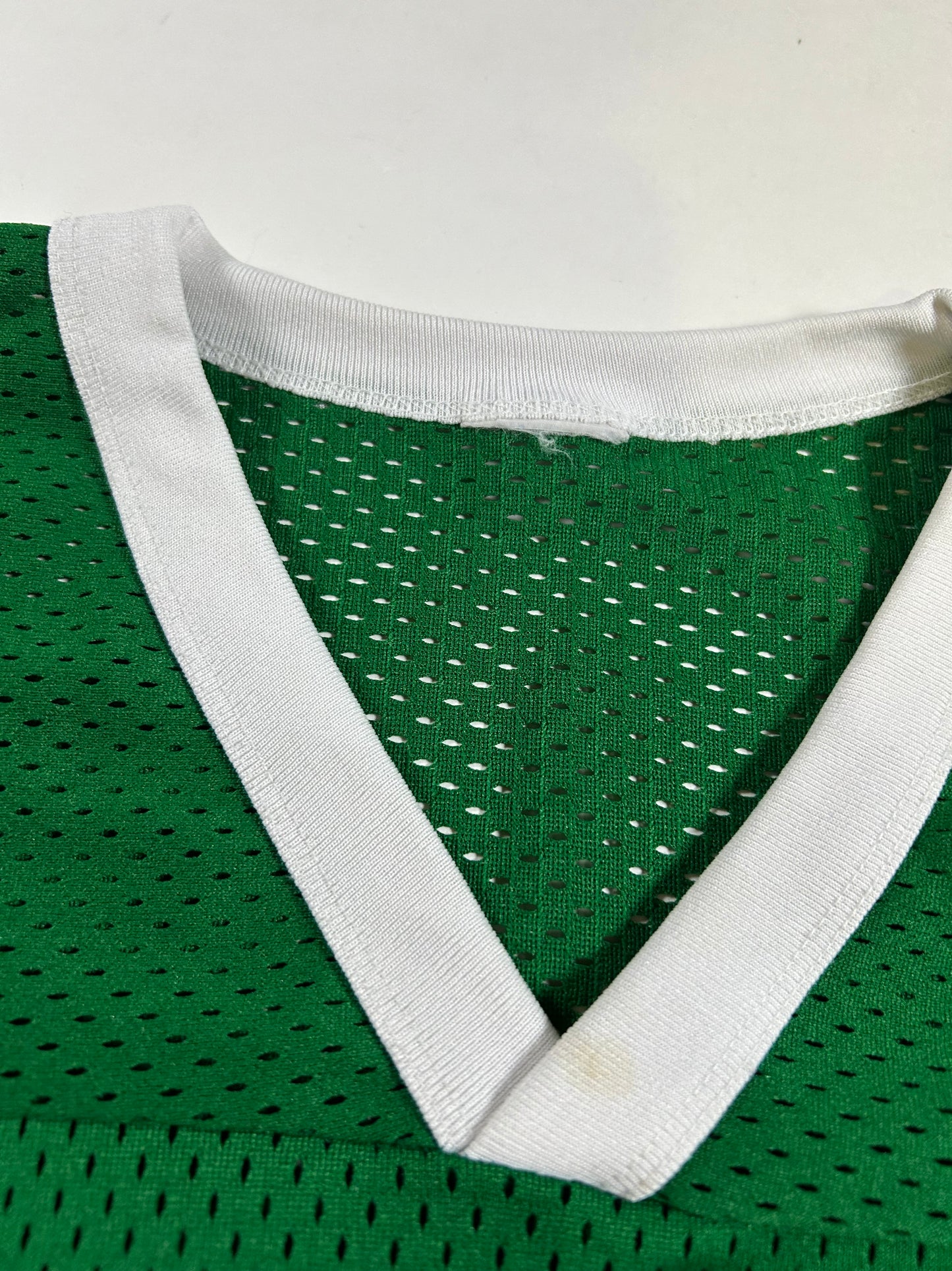 Vintage New York Jets Football Jersey #7 Green Logo 7 Boomer Esiason Medium 22.25x27 Inches USA