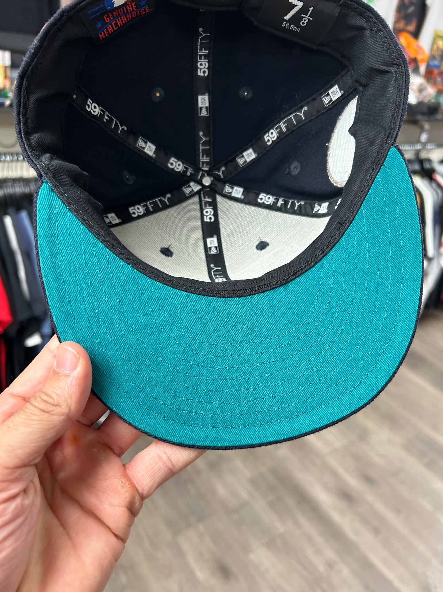 New Era 59Fifty Ken Griffey Jr. Seattle Mariners MLB Tribute Number Retirement Fitted Hat 7 1/8 As Is