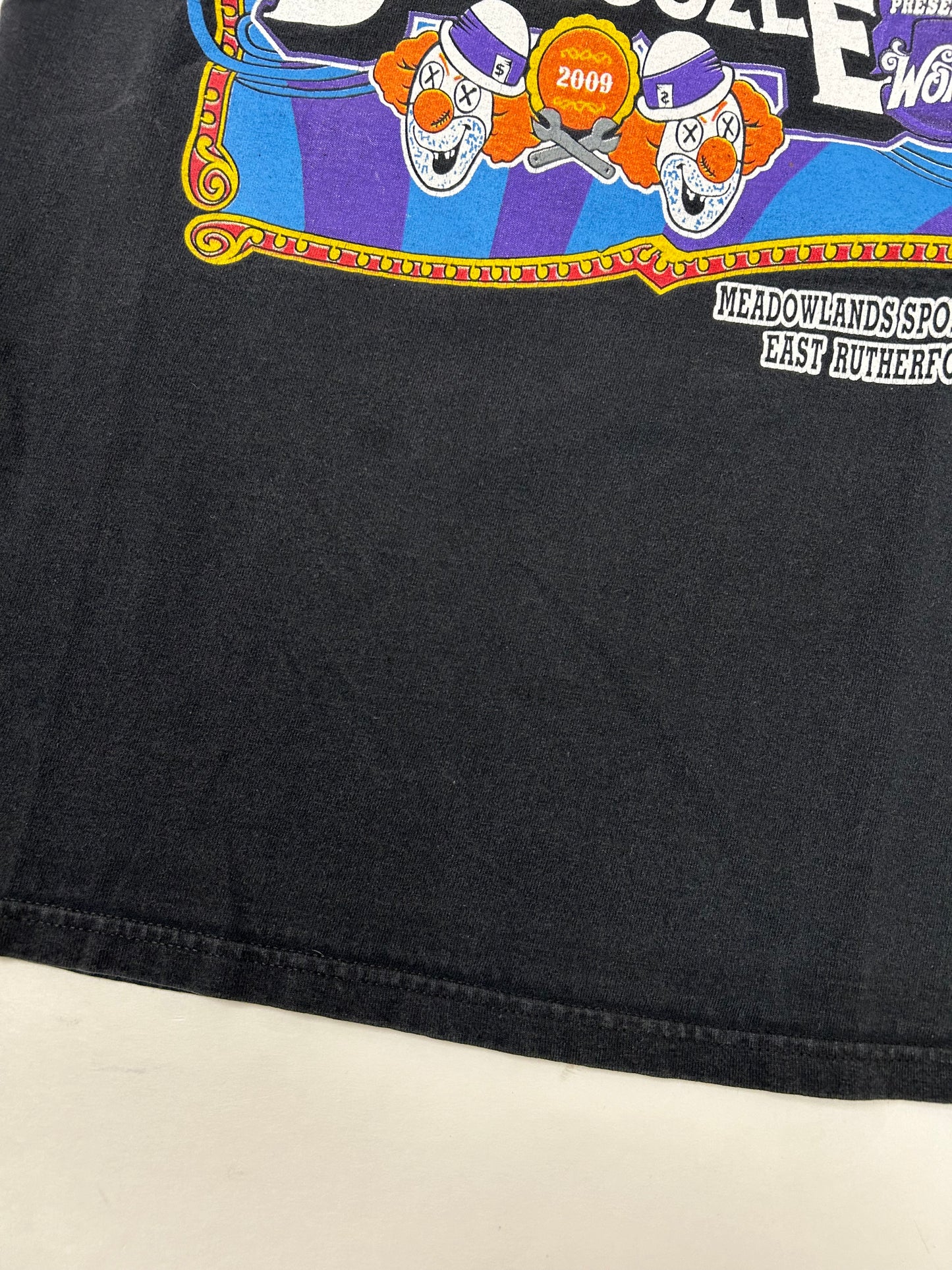 Vintage 2009 The Bamboozle Music Festival Band Meadowlands NJ Tee Small 17.25x24.25 Inches Faded Black As Is