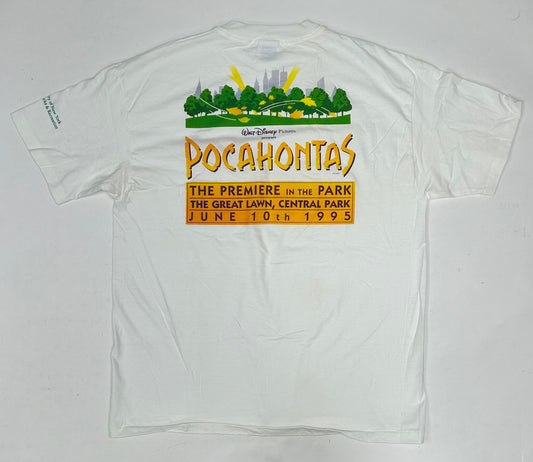 Vintage 90s Pocahontas The Premiere In The Park Central Park Disney Movie Promo Tee XL 24.25x31 Inches Clean