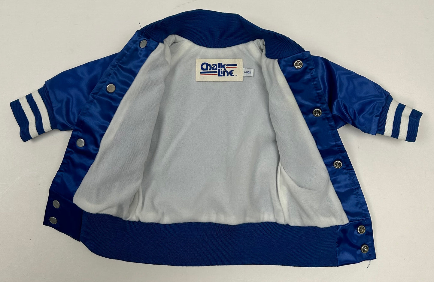 Vintage Chalk Line 1984 DISNEY BABIES Mickey Mouse Satin Snap Jacket Size 6 Months 11.25x14 Inches