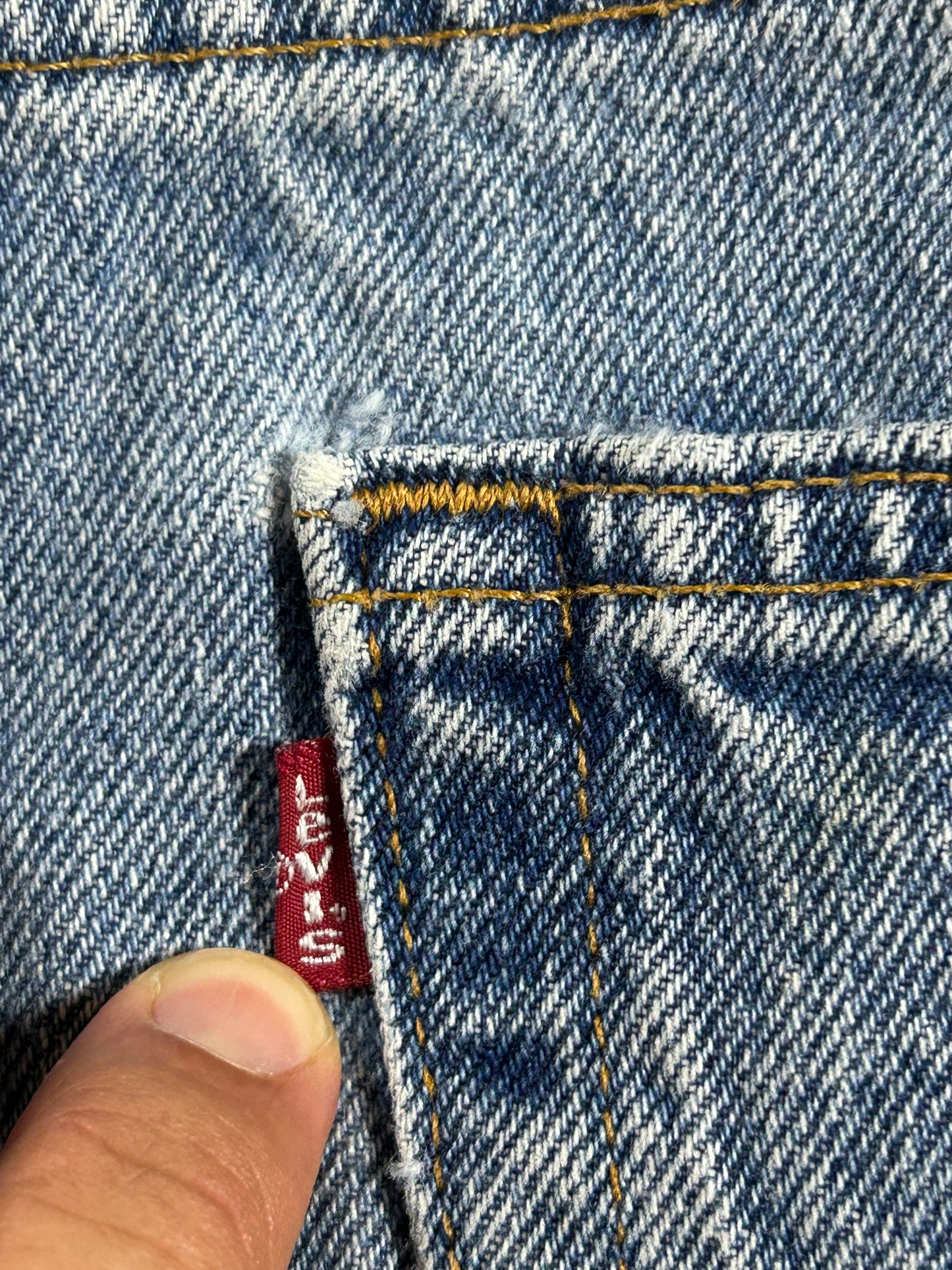 Vintage Levi's 550 USA Denim Blue Jean Shorts Relaxed Fit 36 18.5x21.75 Inches 100% Cotton