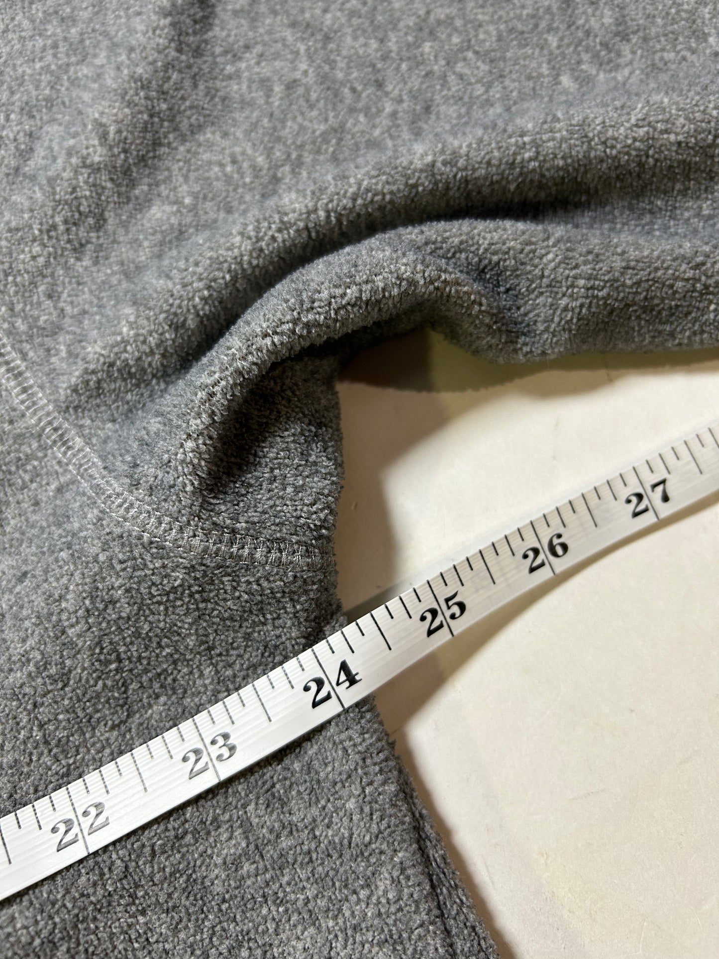 Vintage 90s Nautica Competition 1/4 Zip Fleece Pullover Made In USA Gray M/L Fit 24.25x27.5 Inches