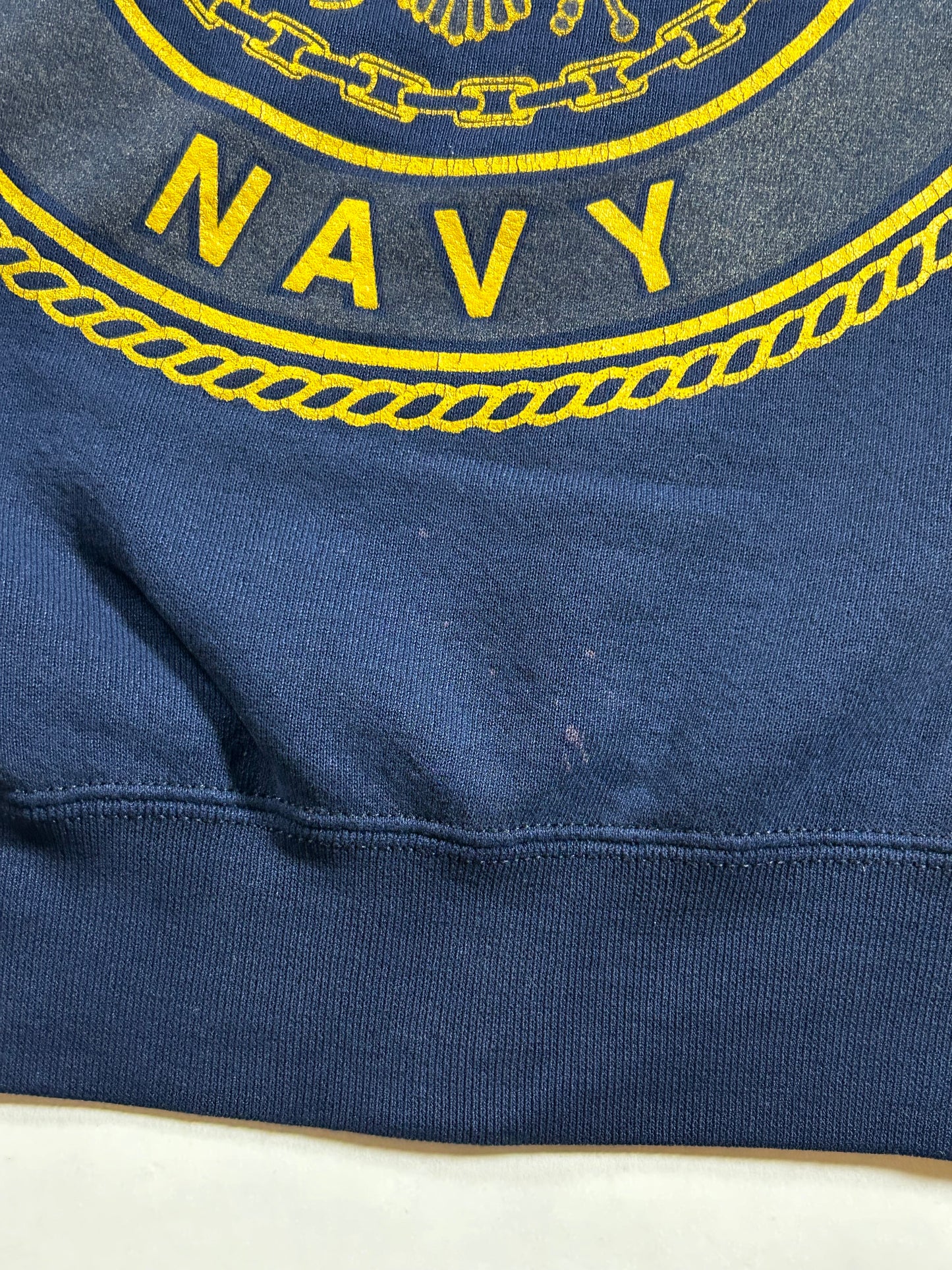 Vintage 90s United States Navy 3M Logo M.J. Soffe Sweatshirt Crewneck Small 19.75x24.5 Inches Navy