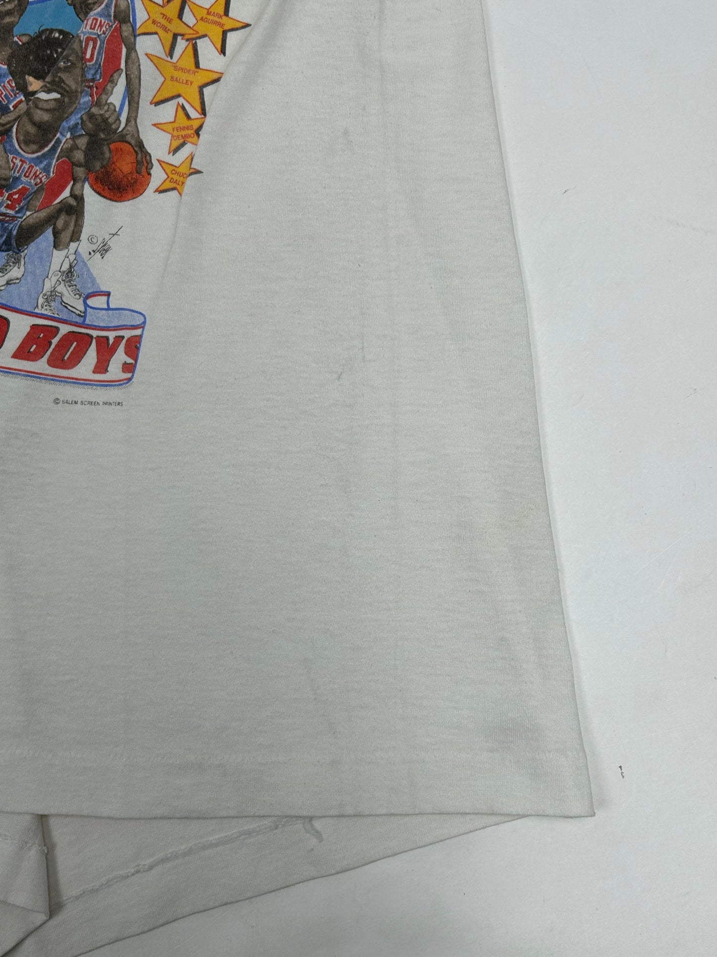 Vintage 1989 Detroit Pistons World Champs Caricature Tee Salem Sportswear M/L