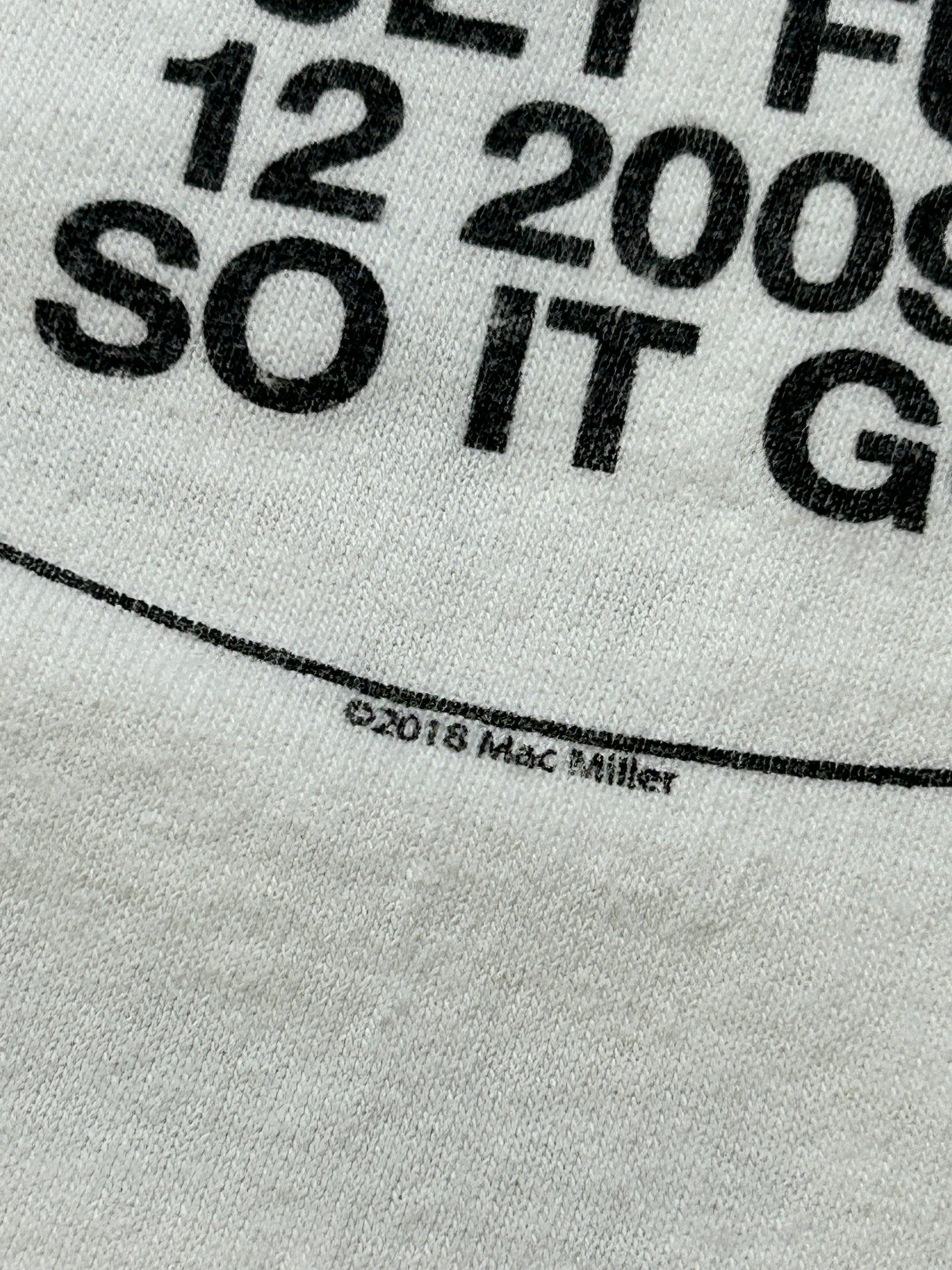 2018 Mac Miller Swimming Album Promo Tee Large 21.25x28.5 Inches White