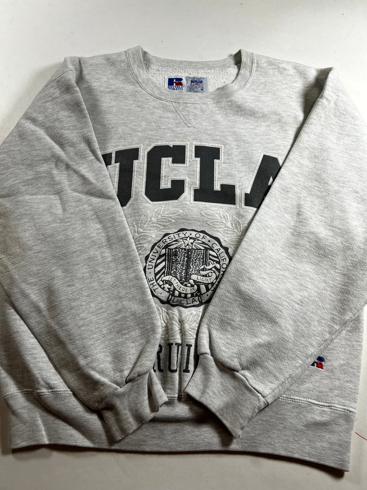 Vintage Russell Athletic UCLA California Los Angeles College Bruins USA Crewneck Medium 22x25.5 Inches As Is
