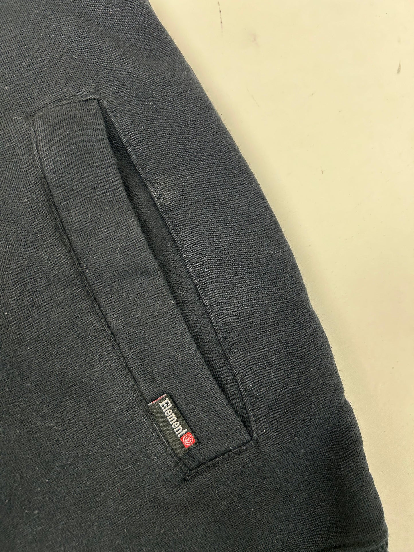 Vintage 00s Element Skatboards Earth•Wind•Water•Fire Collage Print Zip Up Hooded Sweatshirt XL/L Fit 24.25x30.25 Inches